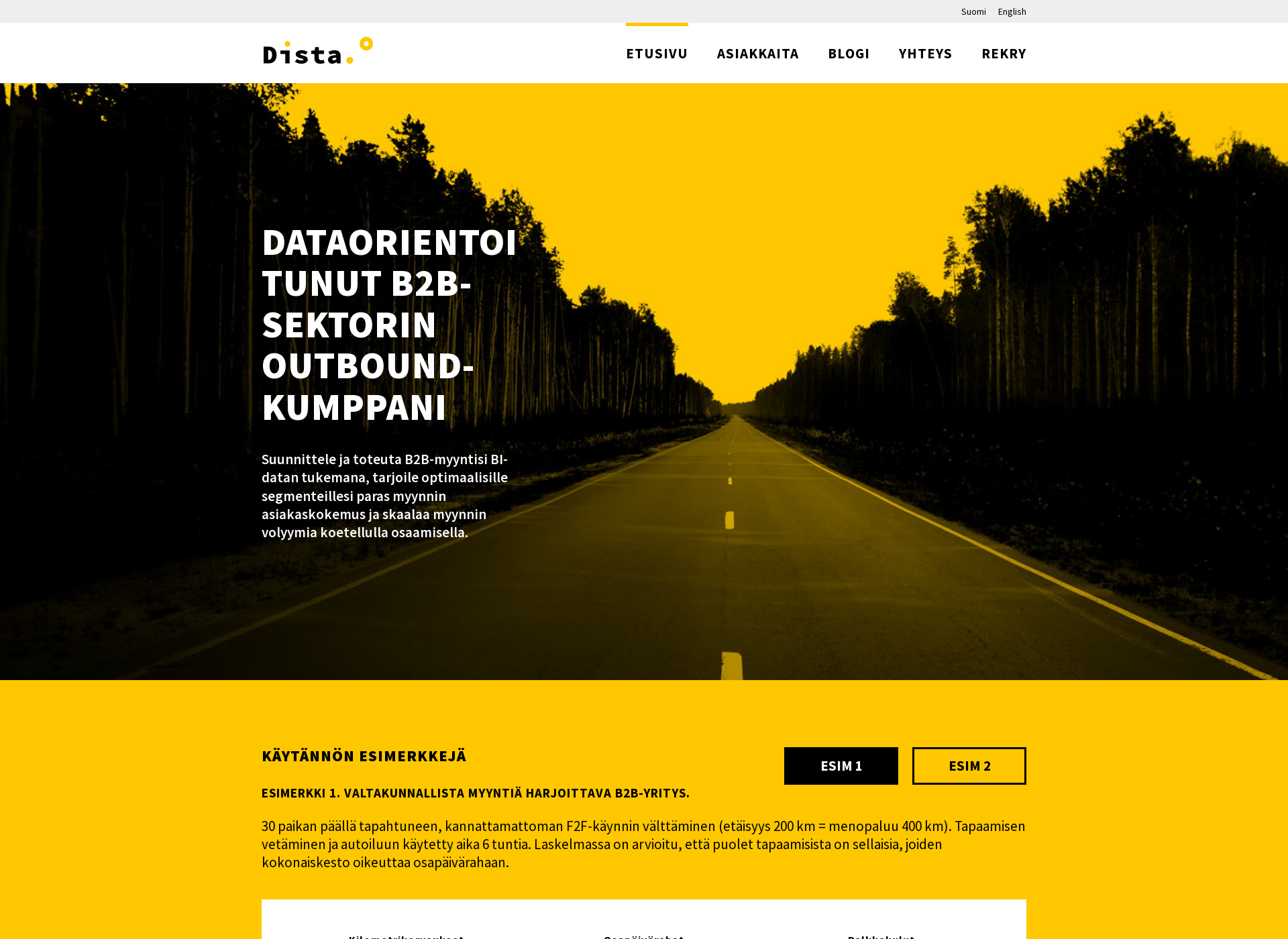 Screenshot for dista.fi