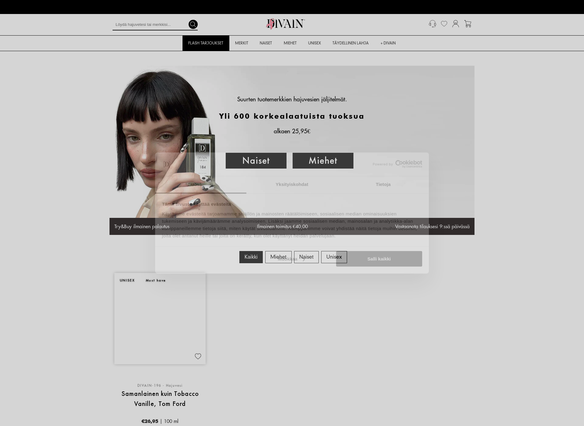 Screenshot for divainparfums.fi