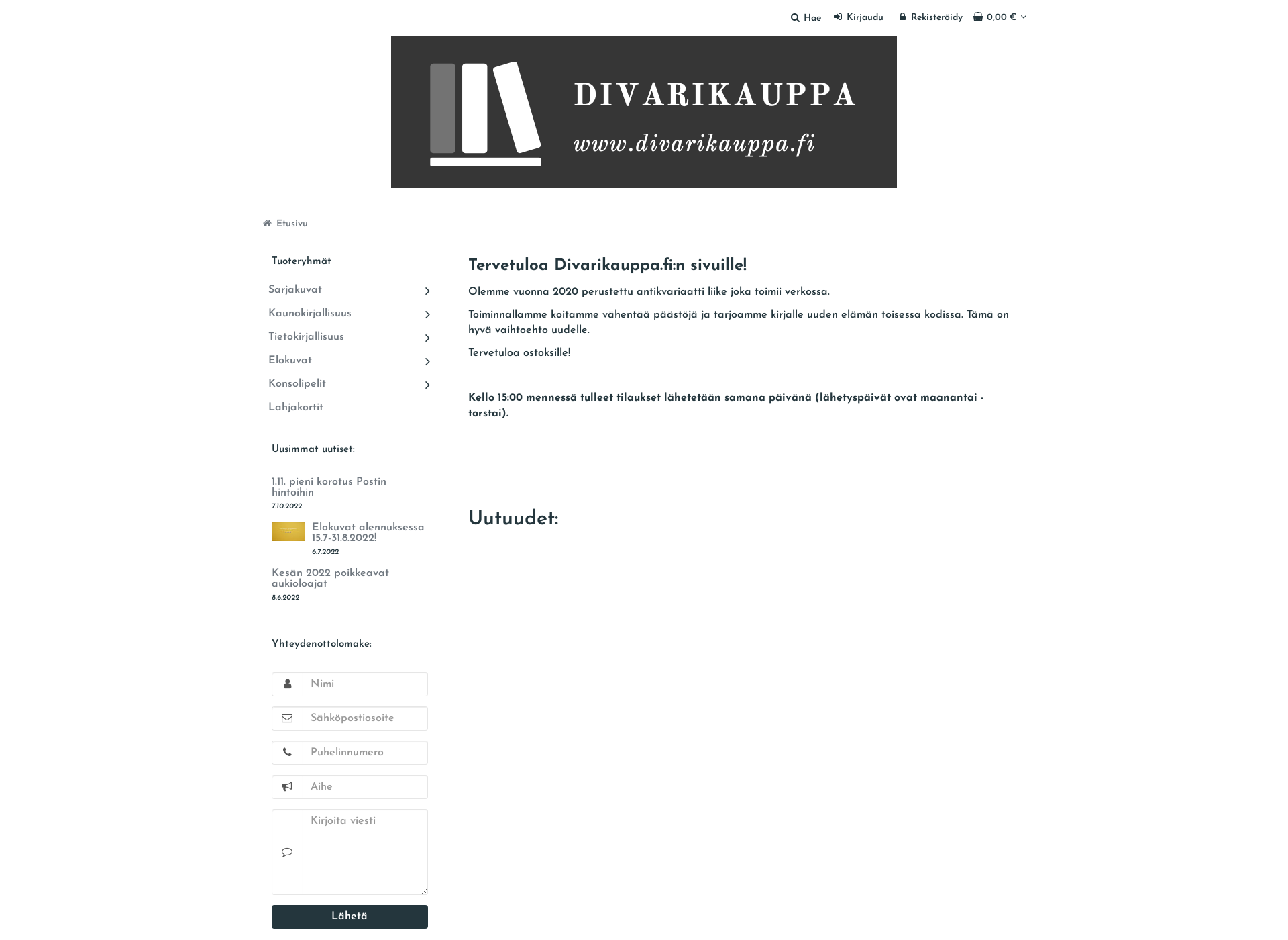 Screenshot for divarikauppa.fi
