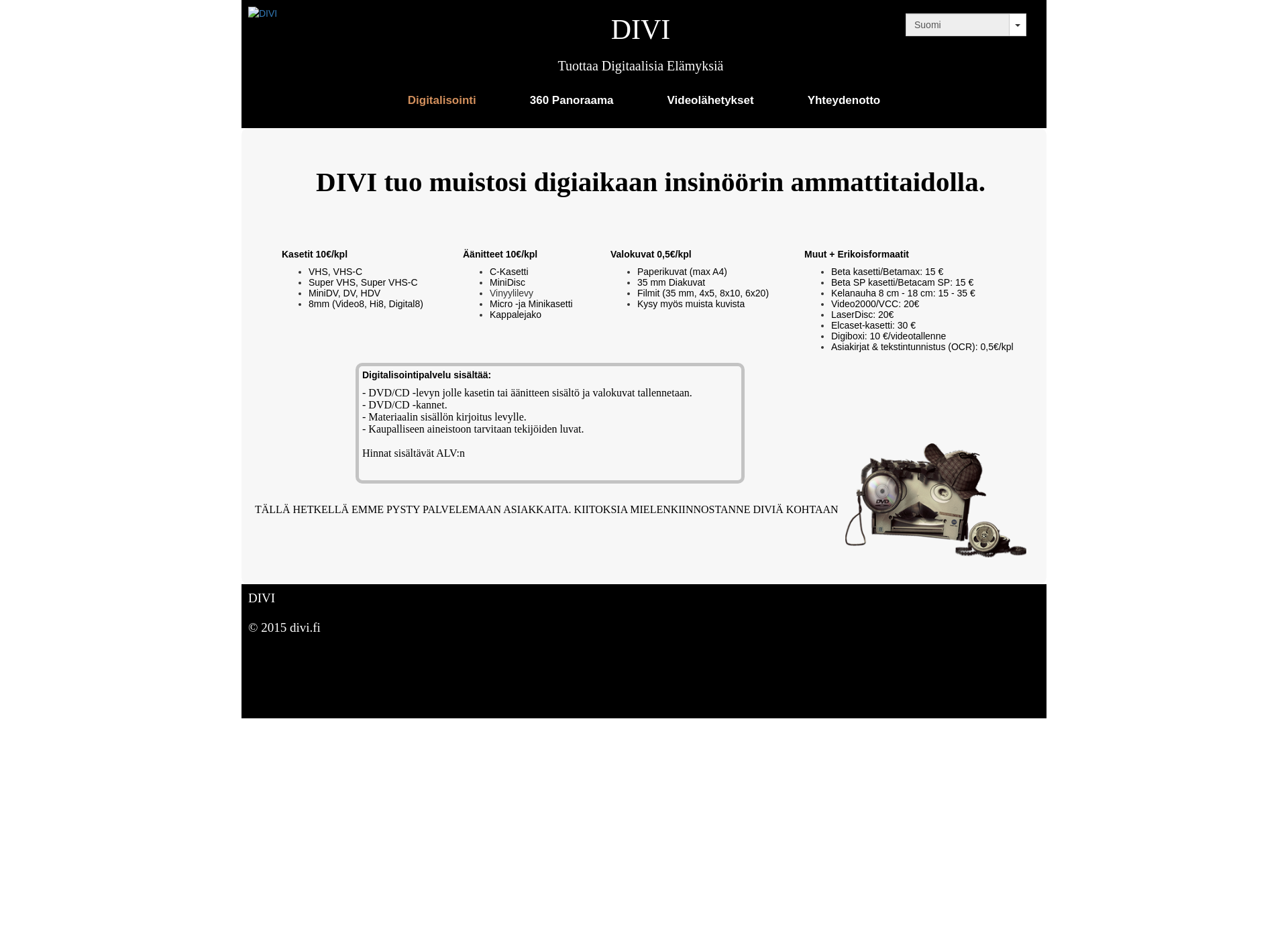 Screenshot for divi.fi