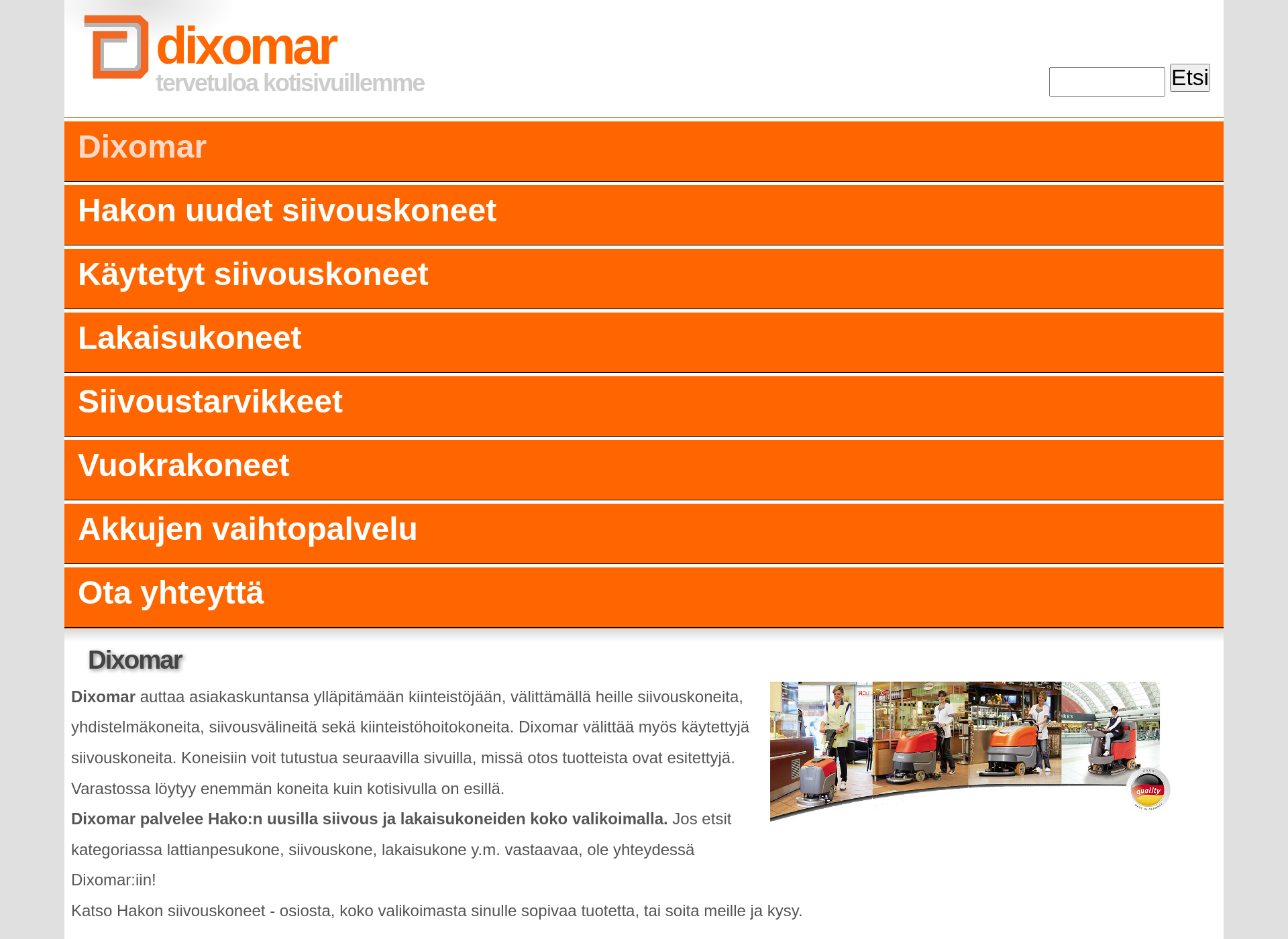 Skärmdump för dixomar.fi