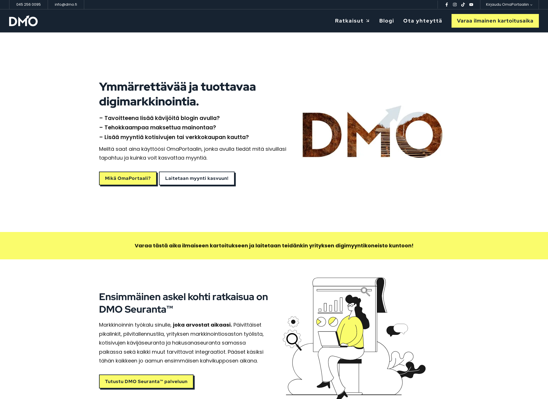 Skärmdump för dmo.fi