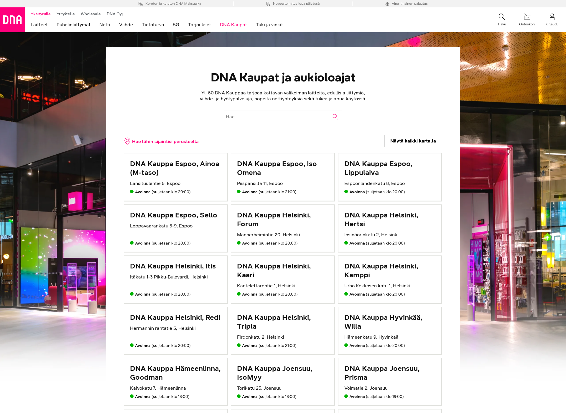 Screenshot for dnakauppa.fi