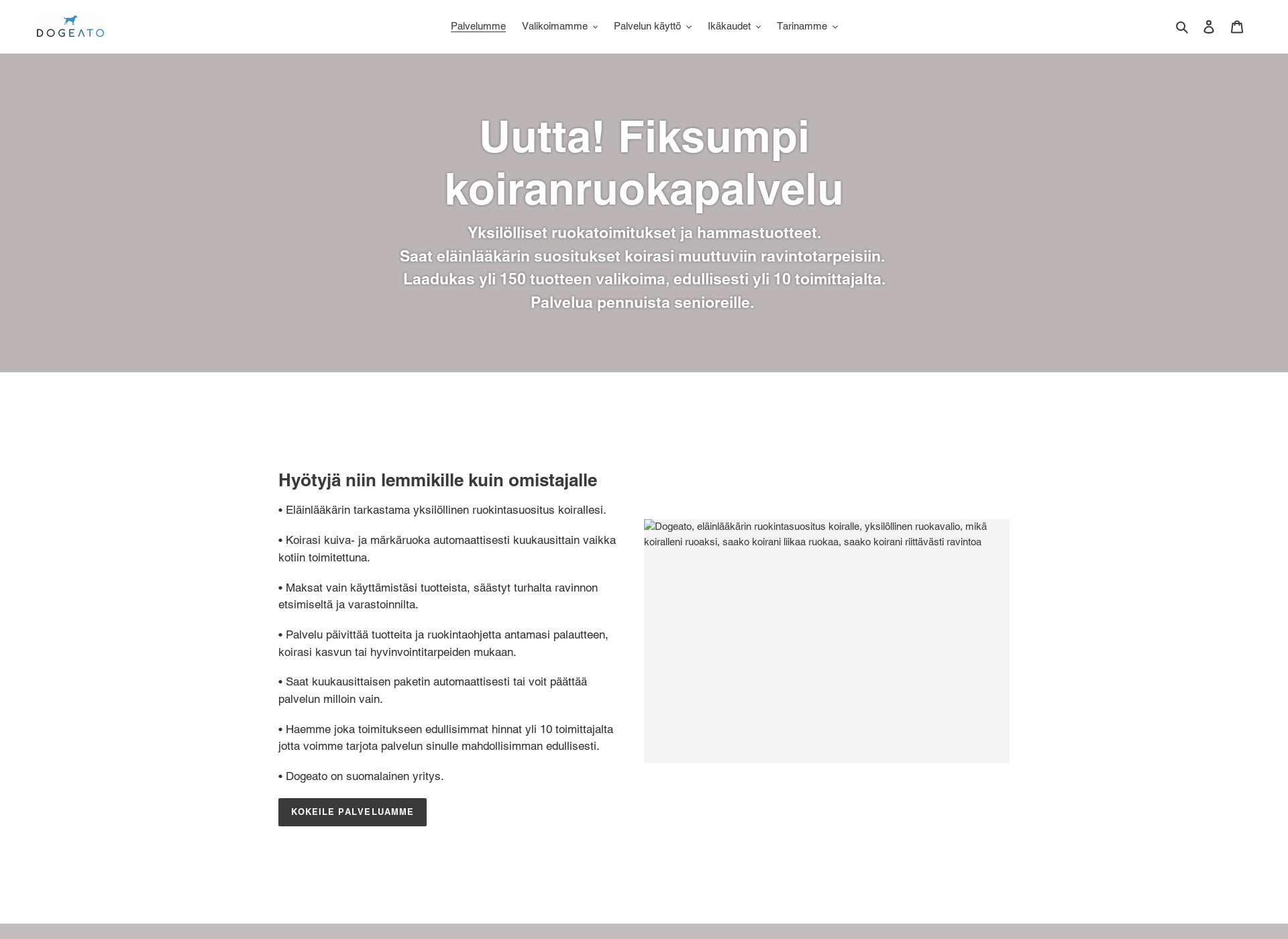 Screenshot for dogeato.fi
