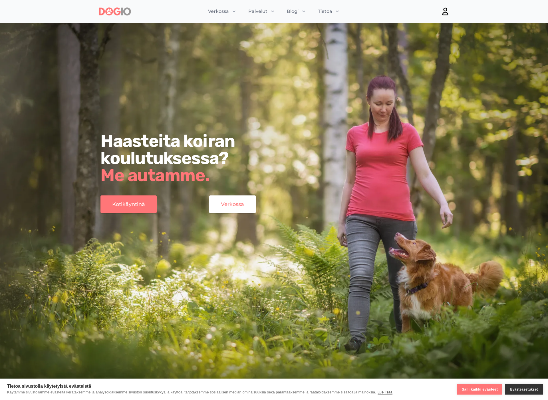 Skärmdump för dogio.fi