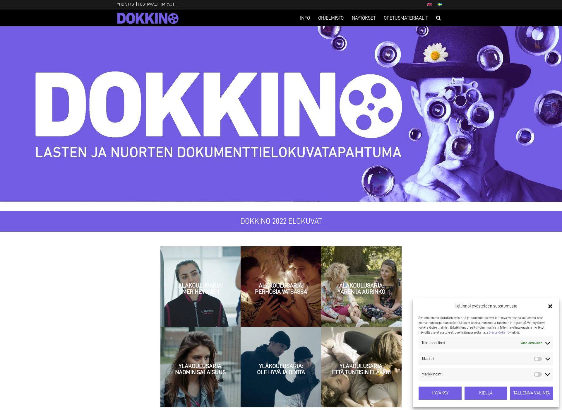 Skärmdump för dokkino.fi