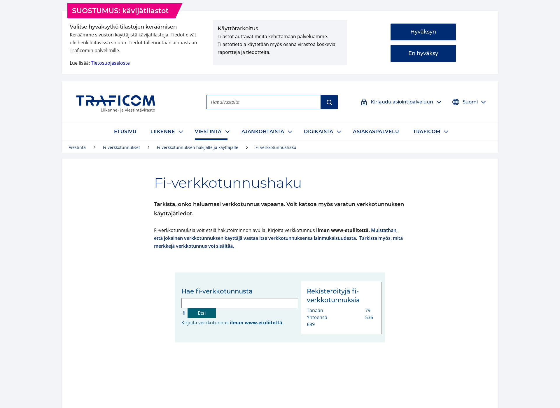 Screenshot for domainfi.fi