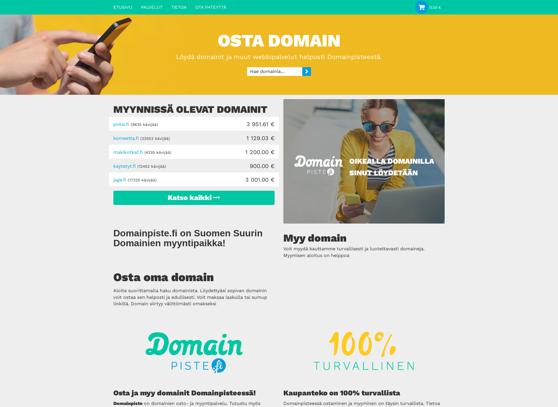 Screenshot for domainpiste.fi