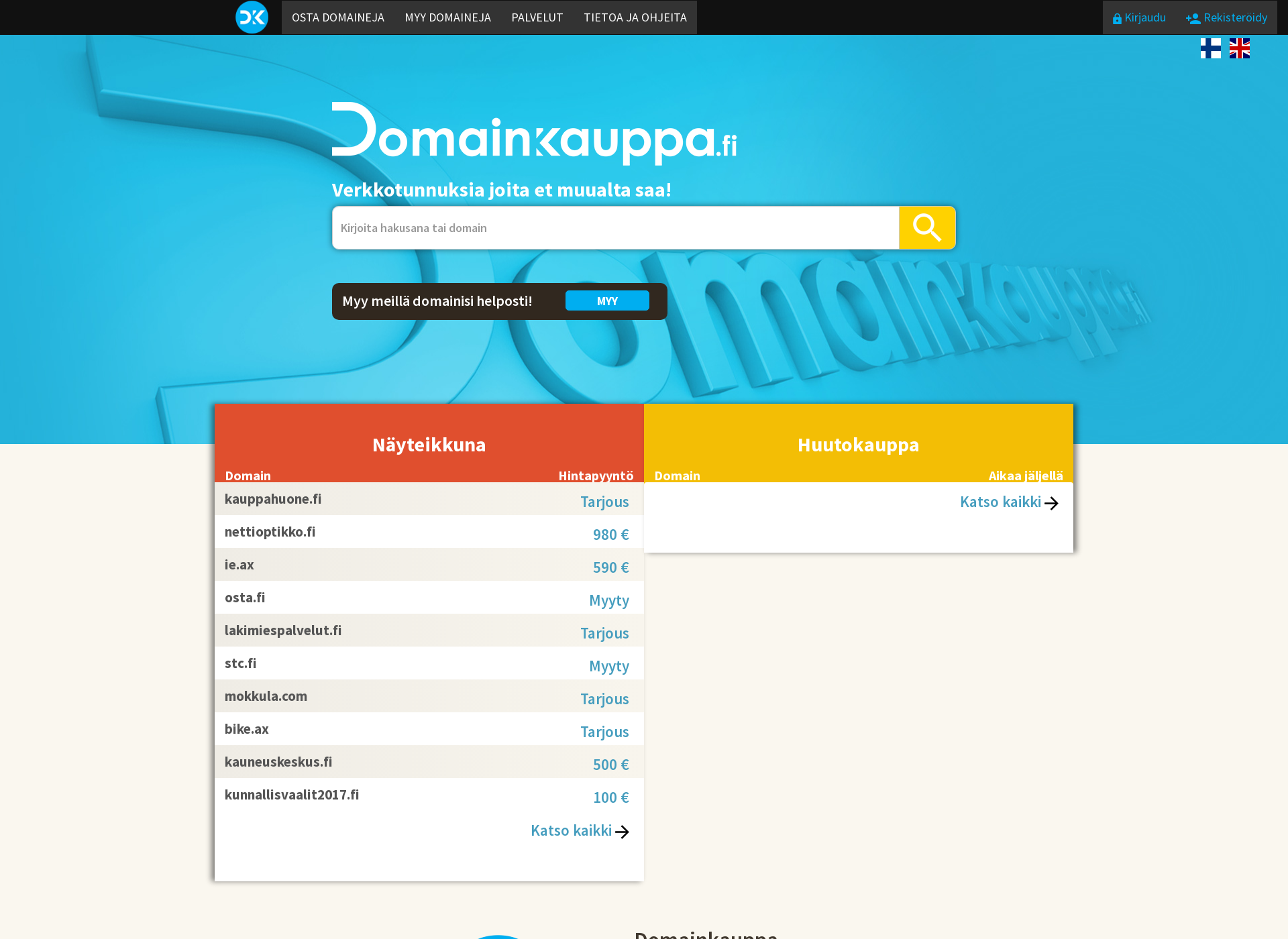 Screenshot for domainsale.fi