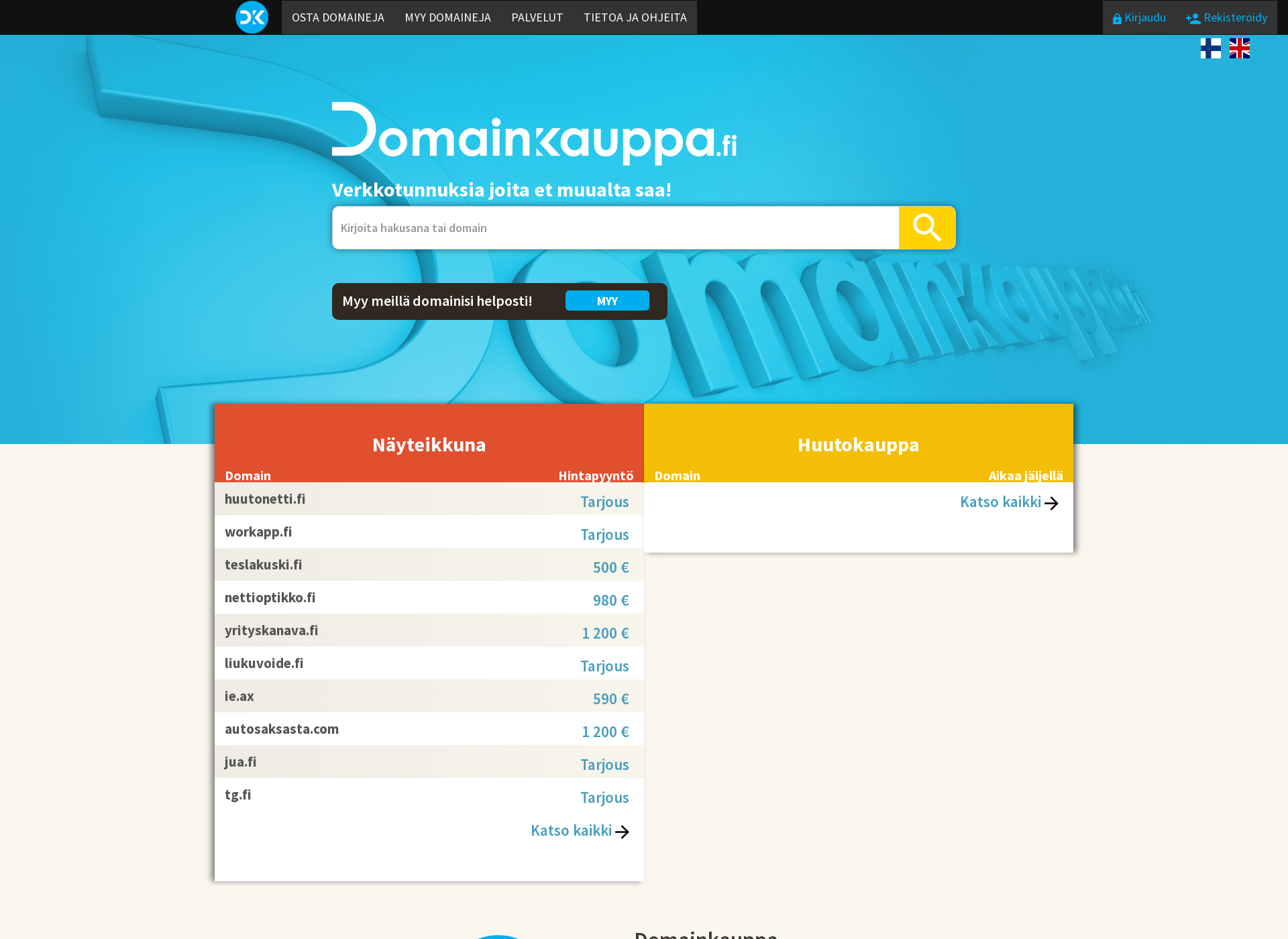 Screenshot for domainsales.fi