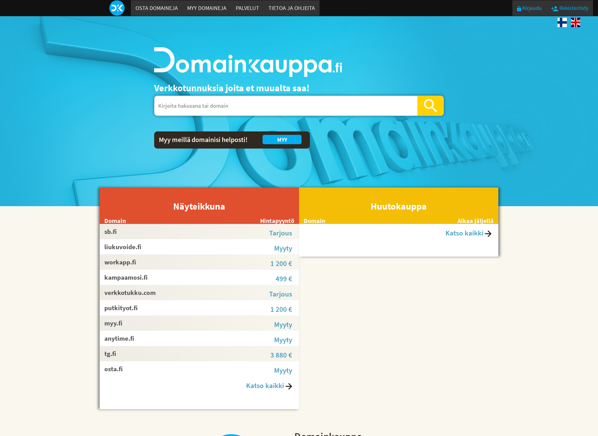 Screenshot for domainstore.fi