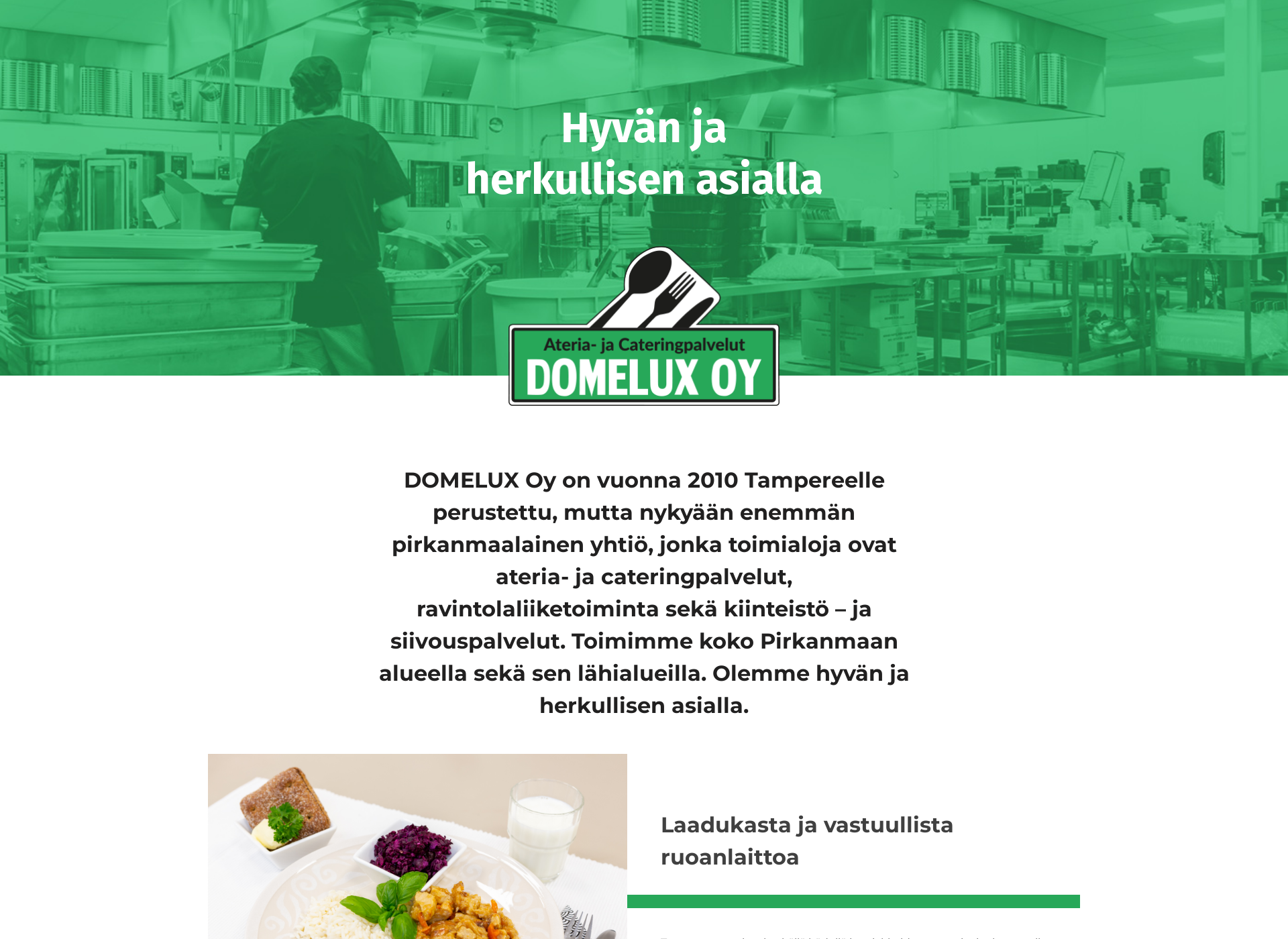 Skärmdump för domelux.fi