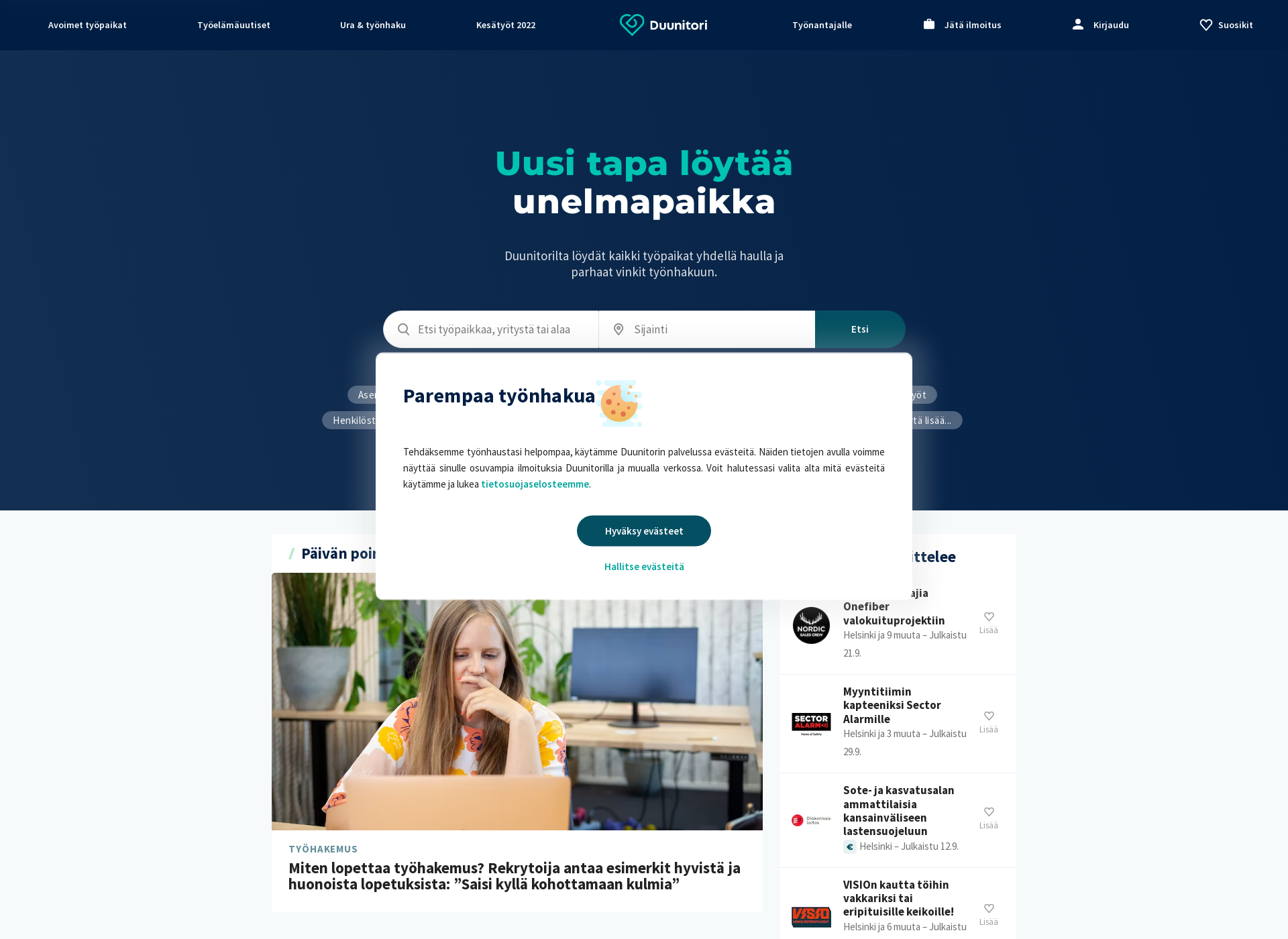 Skärmdump för doraakkeli.fi