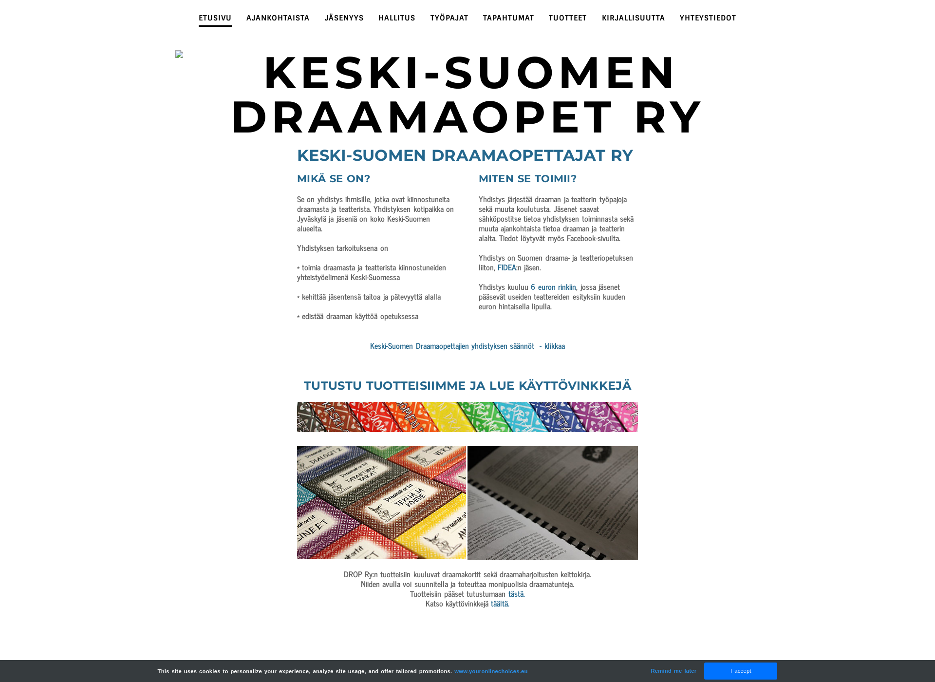 Screenshot for draamaopet.fi