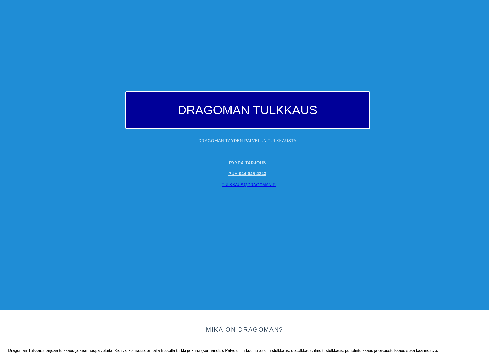 Screenshot for dragoman.fi