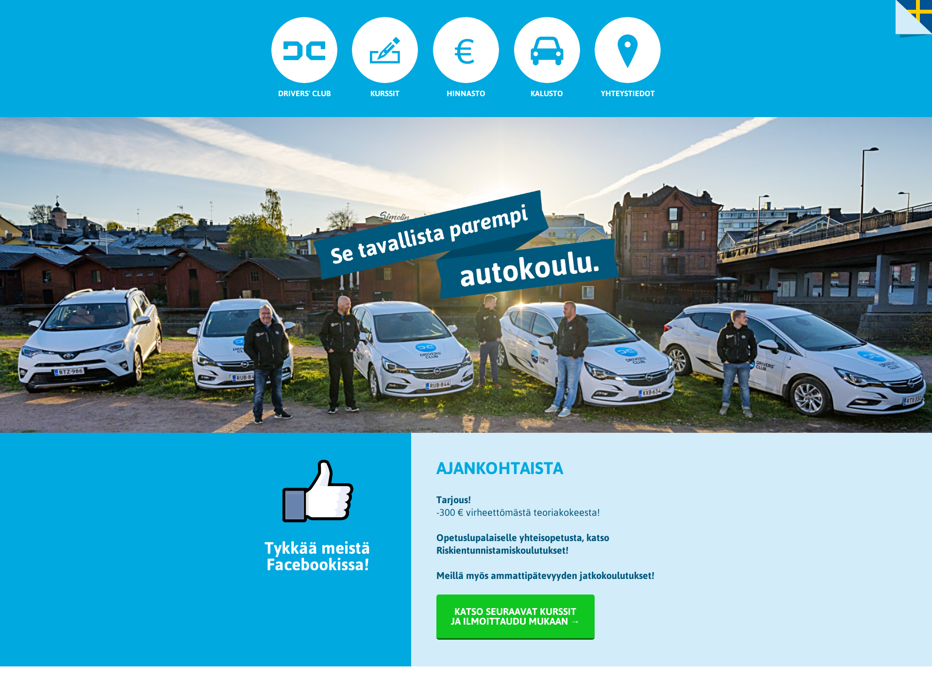 Skärmdump för driversclub.fi