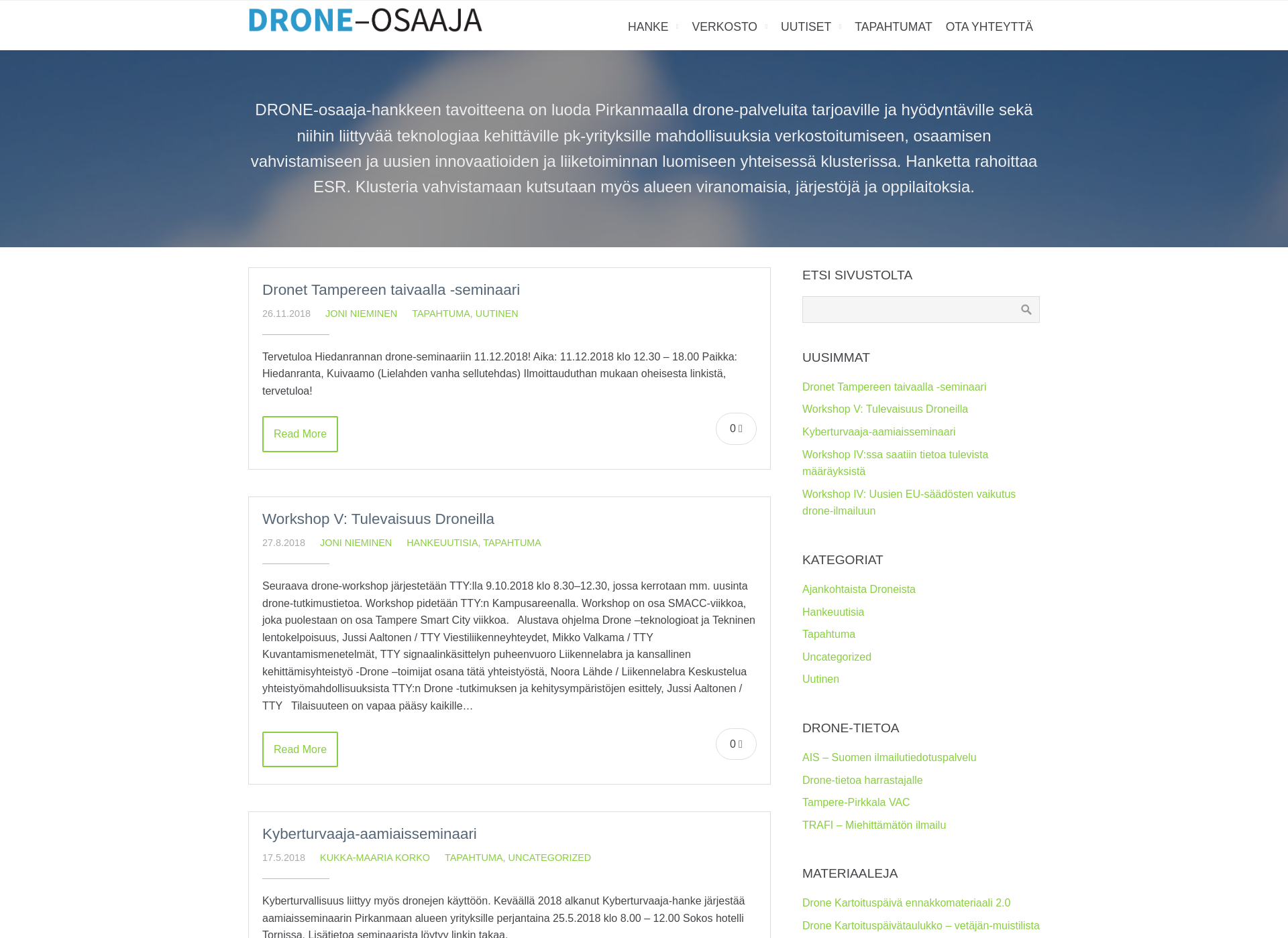 Screenshot for drone-osaaja.fi