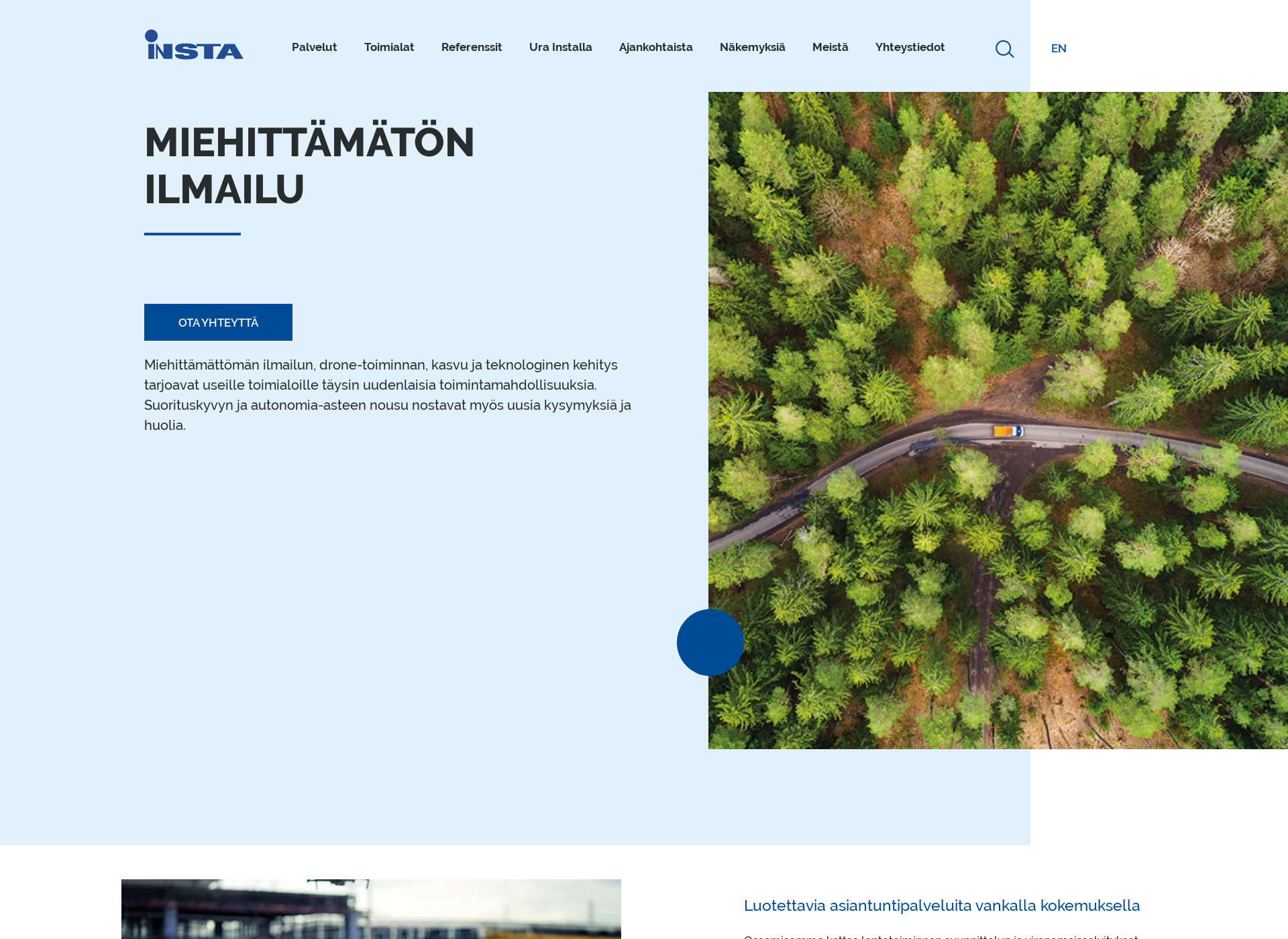 Skärmdump för dronelupakirja.fi