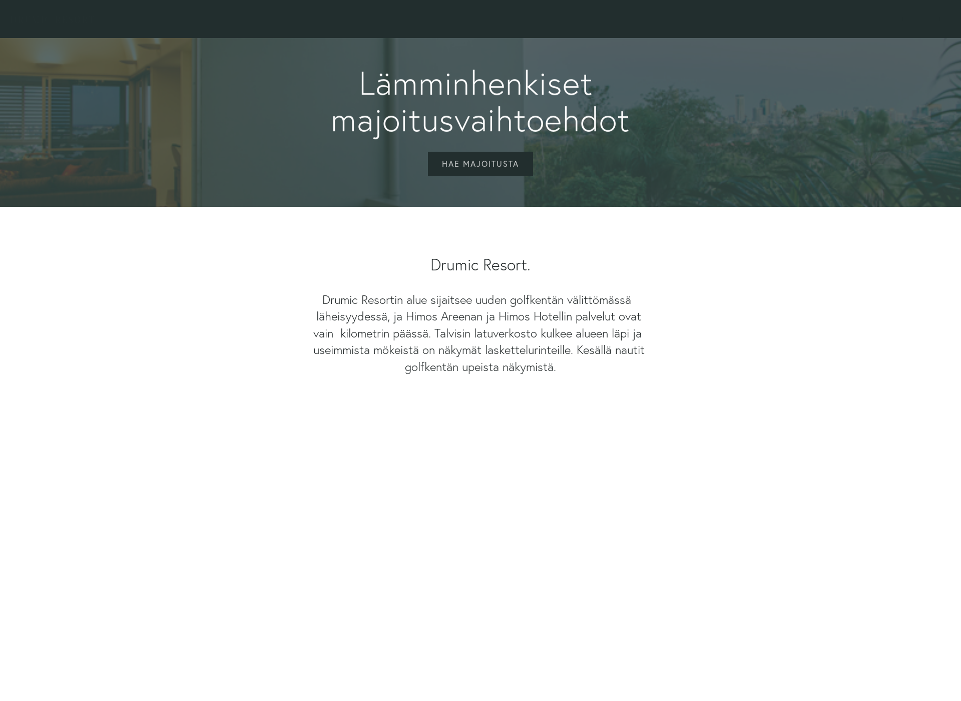 Skärmdump för drumicresort.fi