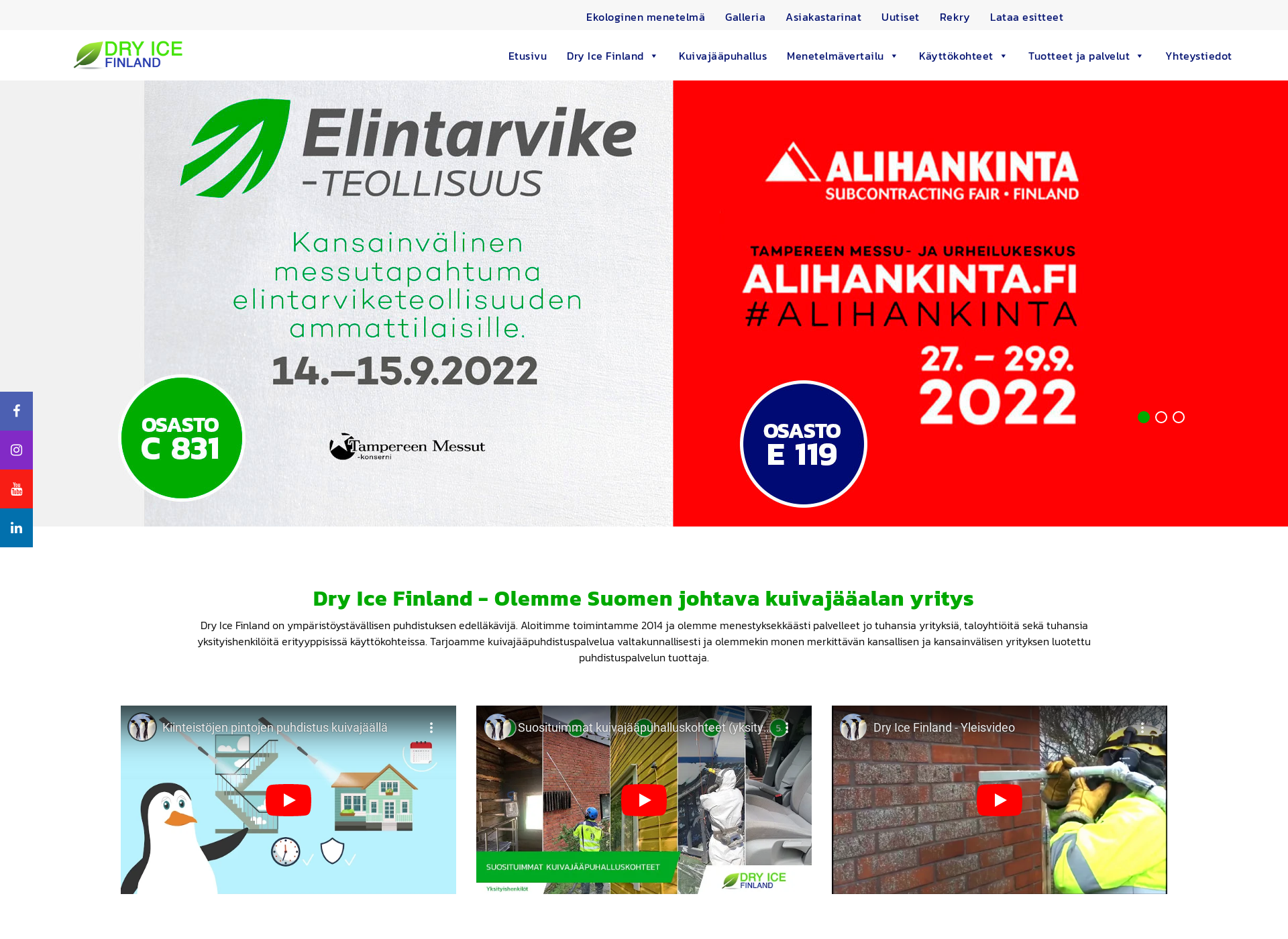 Screenshot for dryice.fi