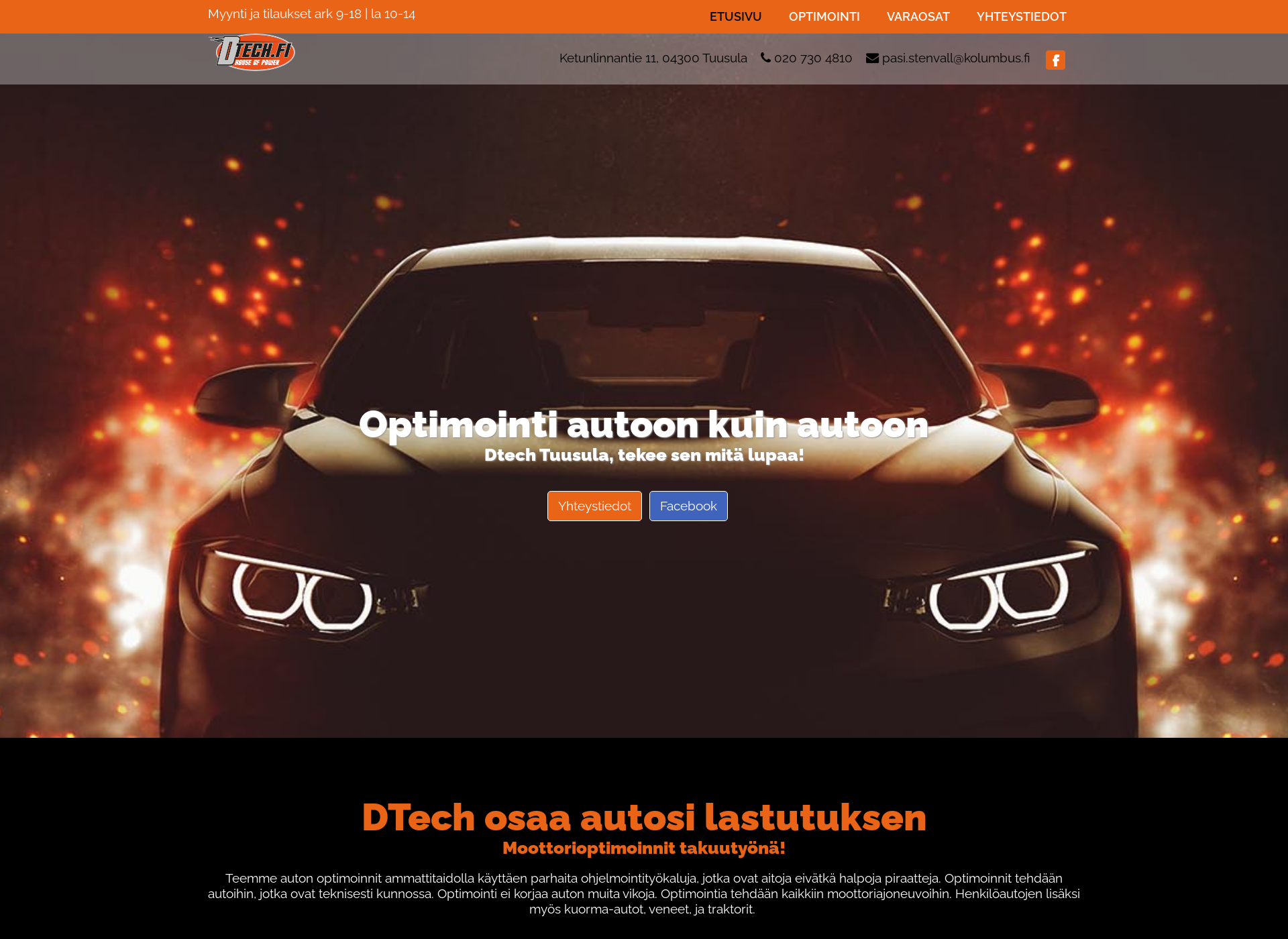 Skärmdump för dtech.fi
