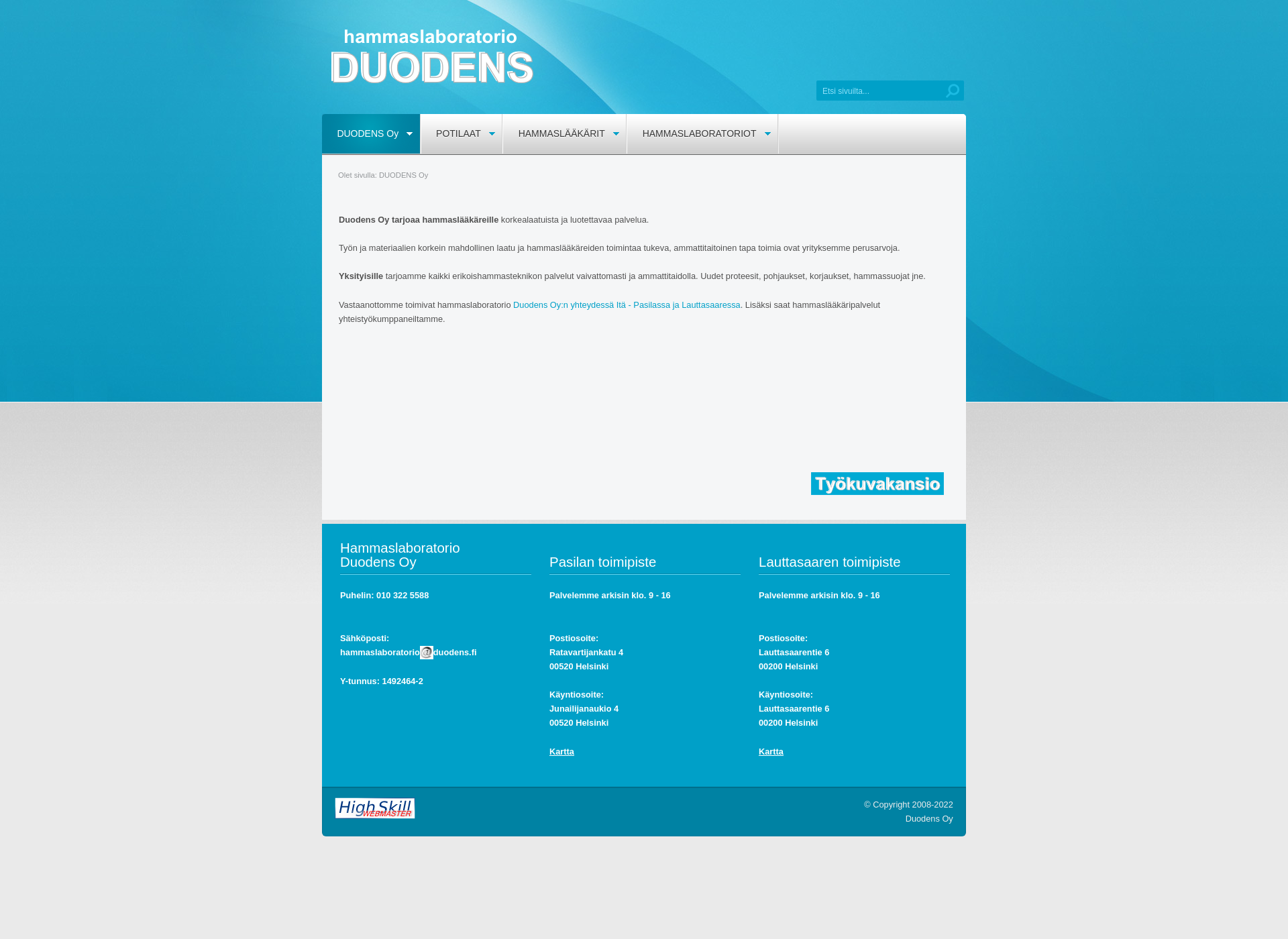 Screenshot for duodens.fi