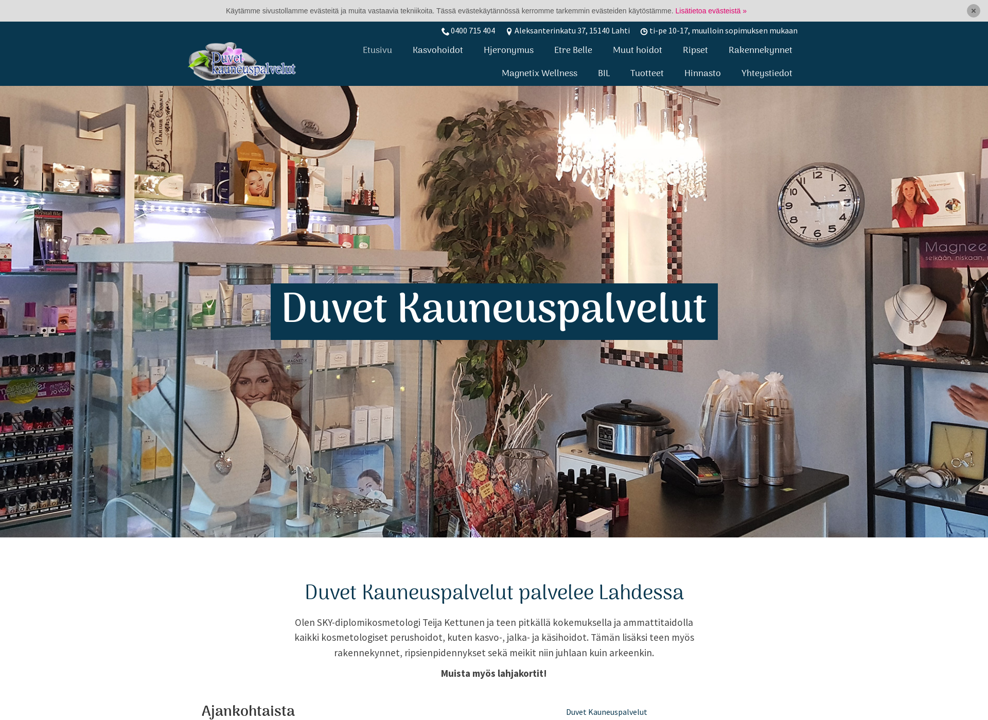 Screenshot for duvetkauneus.fi