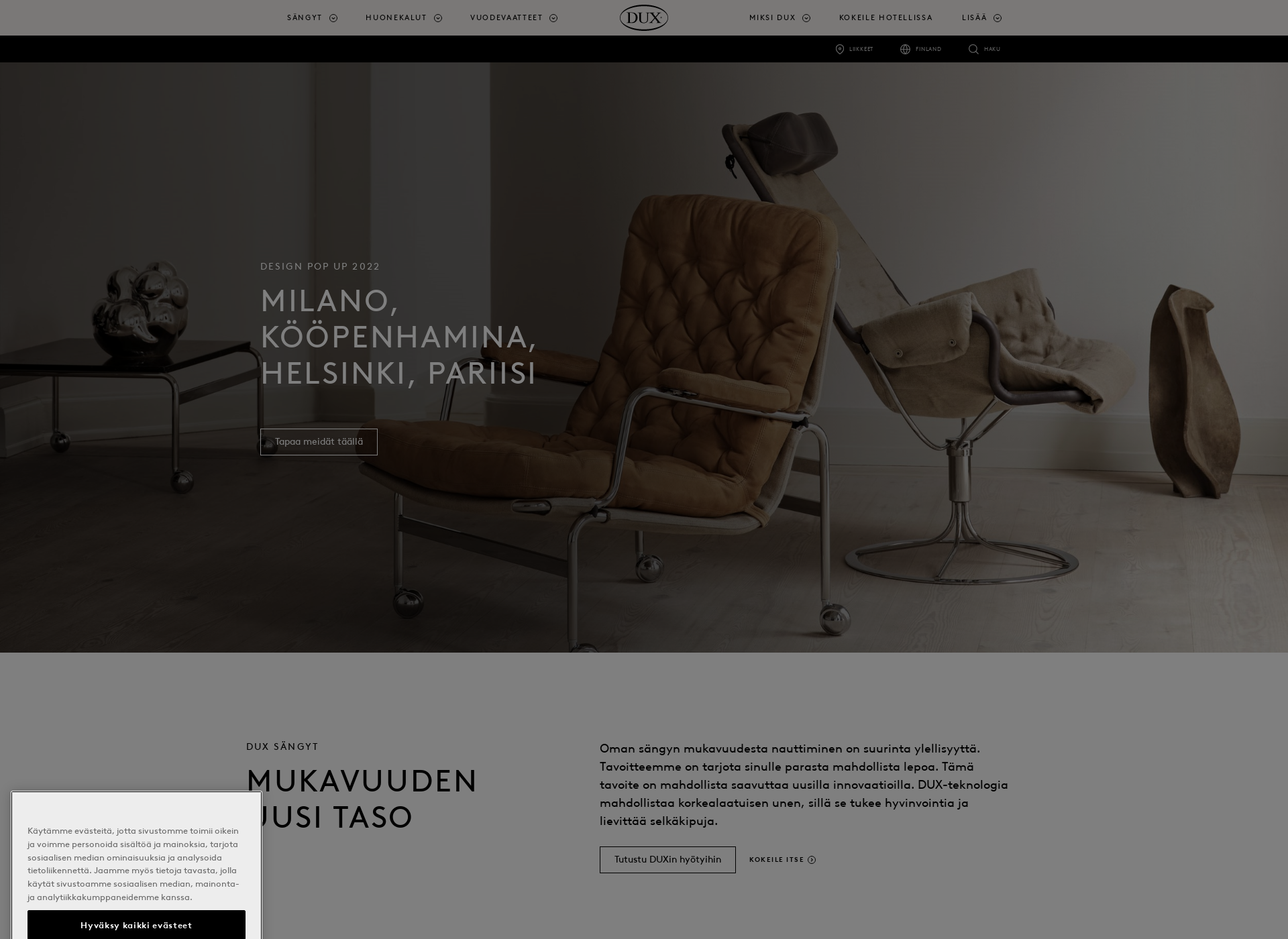 Skärmdump för duxiana.fi