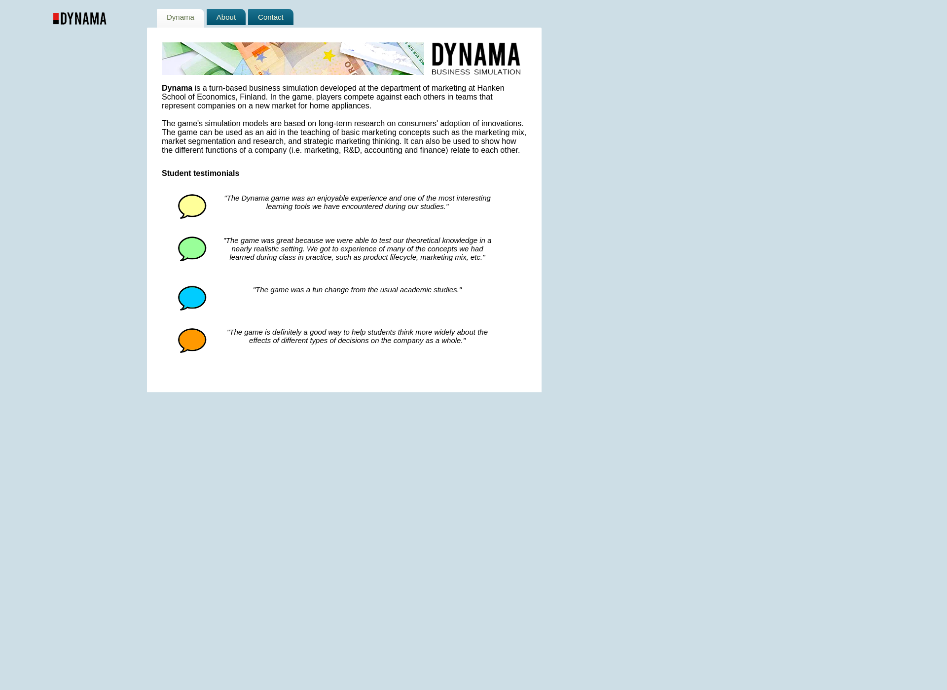Screenshot for dynamagame.fi