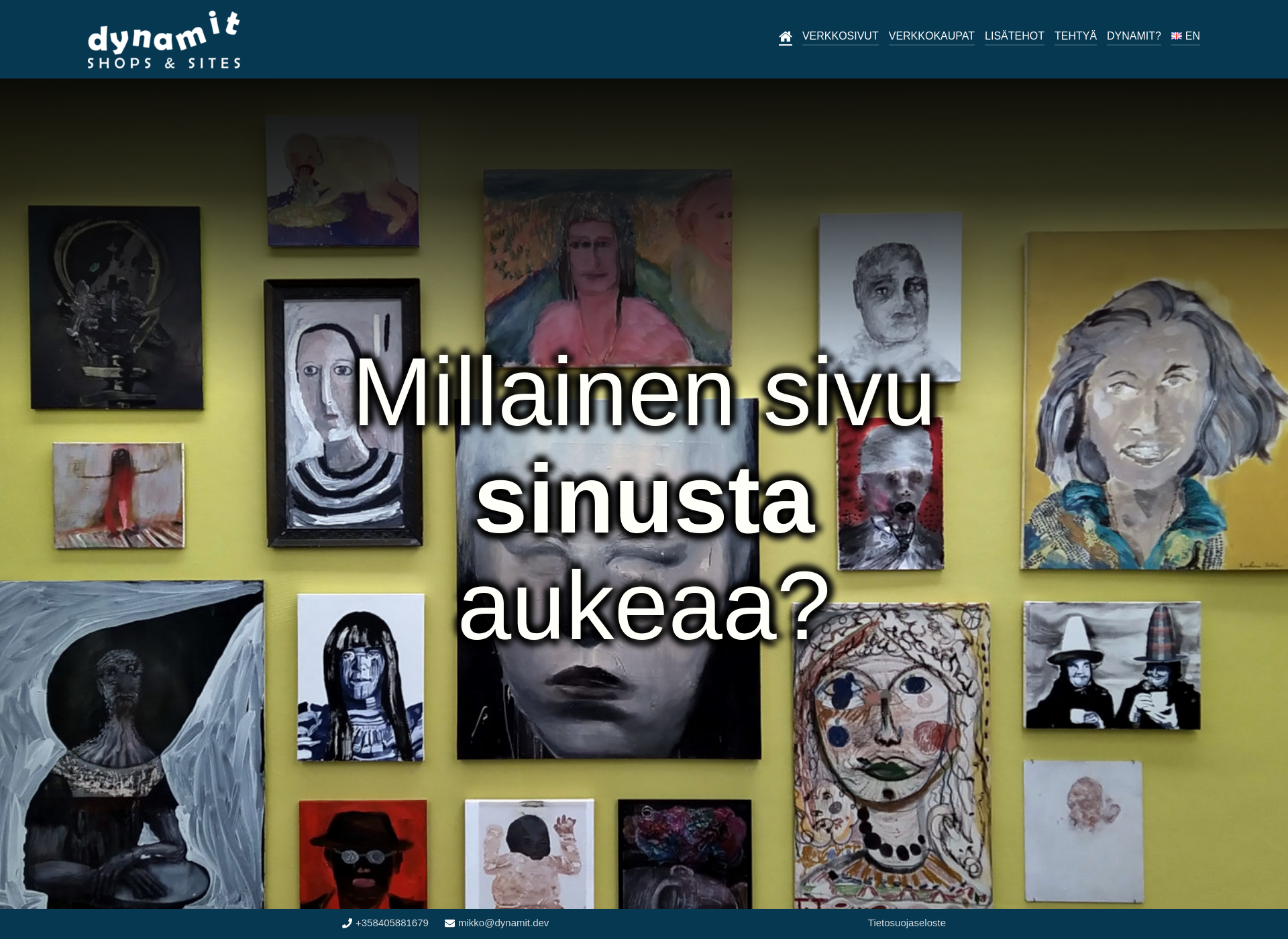 Skärmdump för dynamit.fi