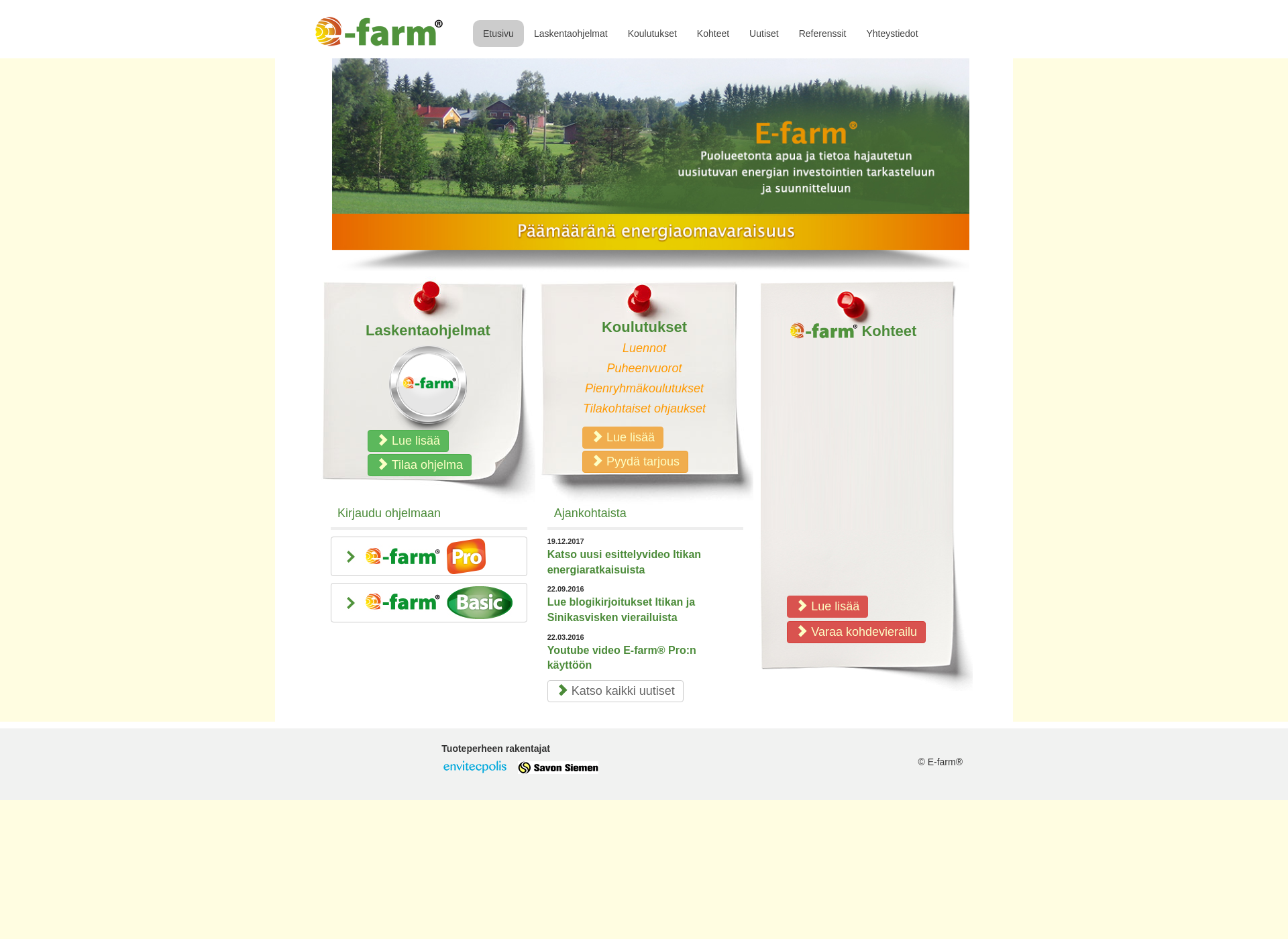 Skärmdump för e-farm.fi