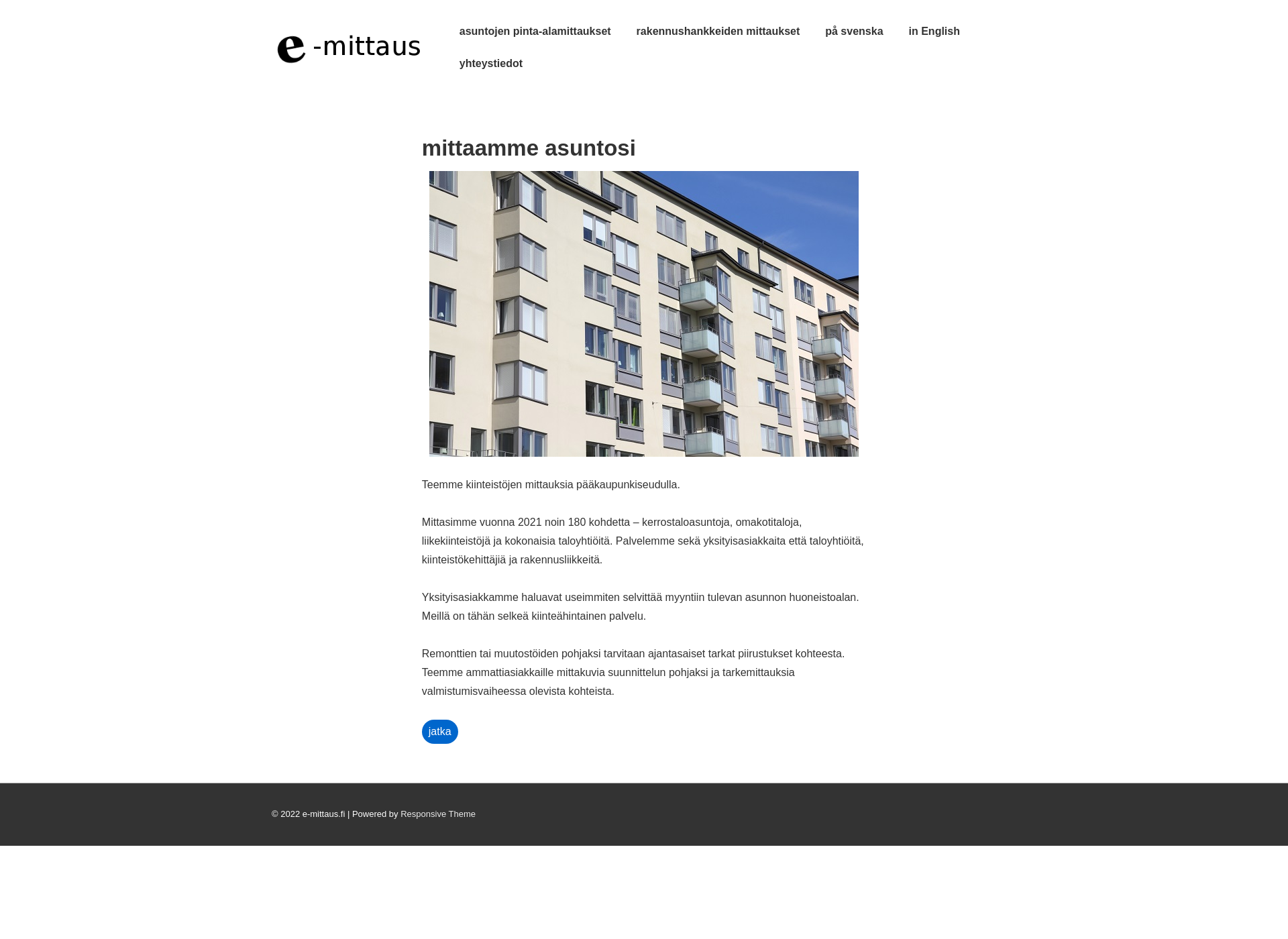 Skärmdump för e-mittaus.fi