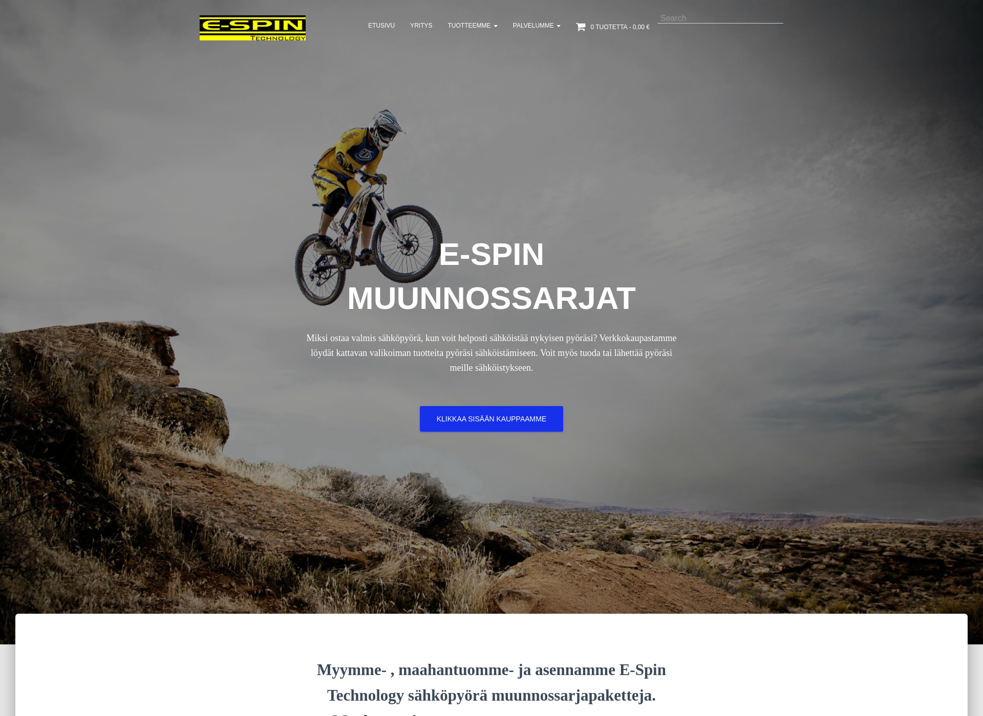 Skärmdump för e-spin.fi