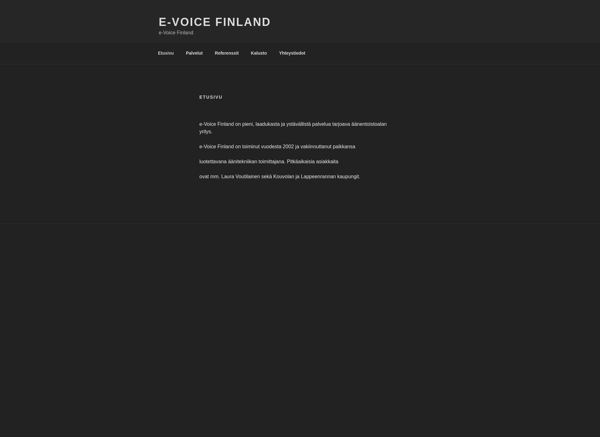 Screenshot for e-voice.fi