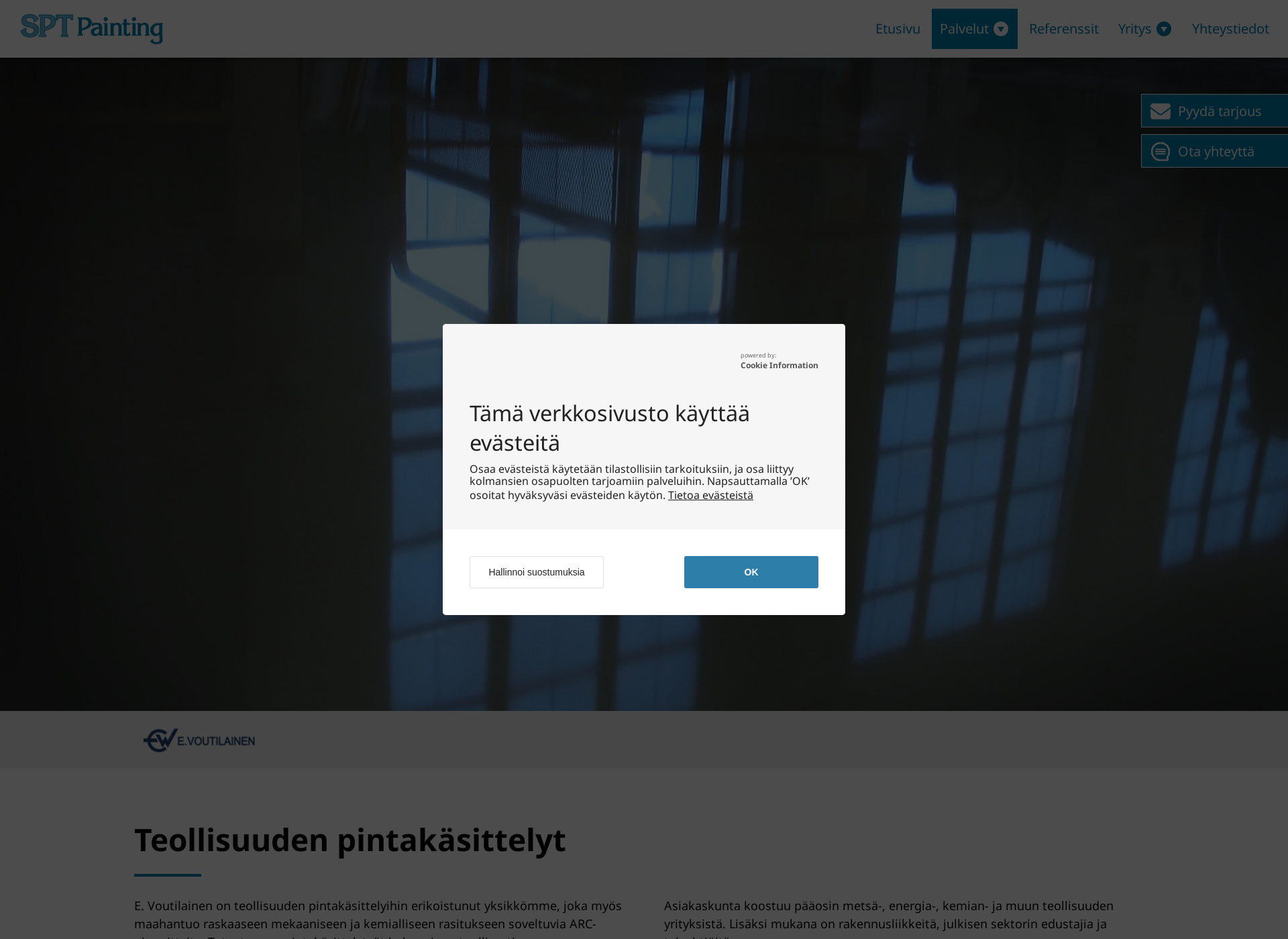Näyttökuva e-voutilainen.fi