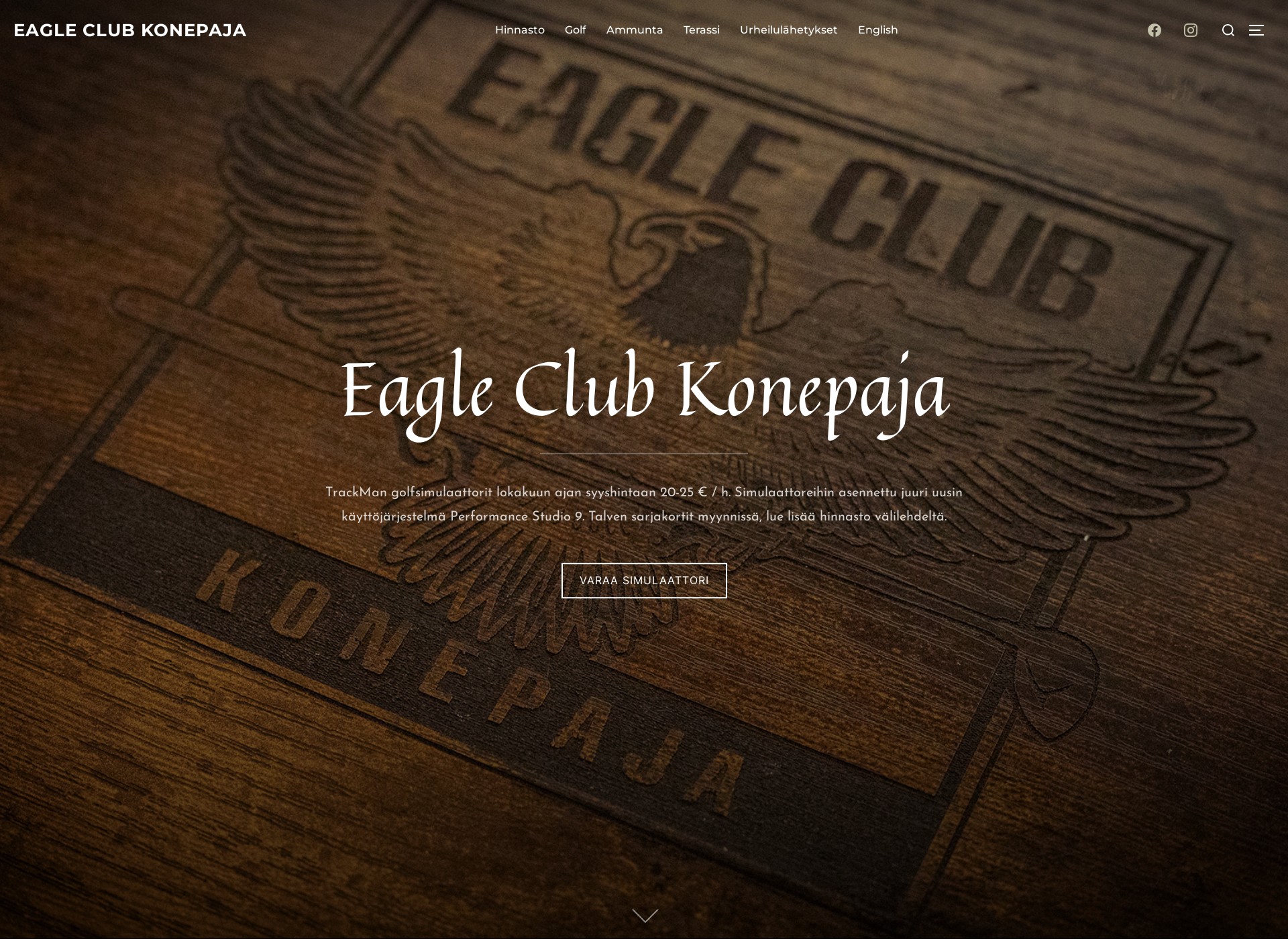 Skärmdump för eagleclub.fi