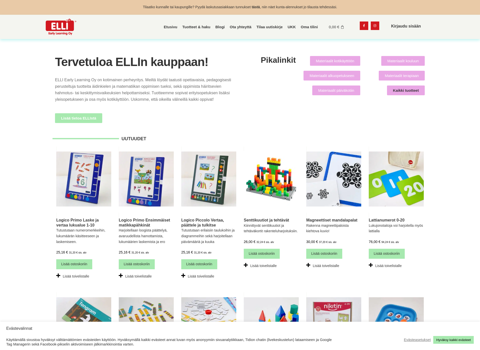 Näyttökuva earlylearning.fi