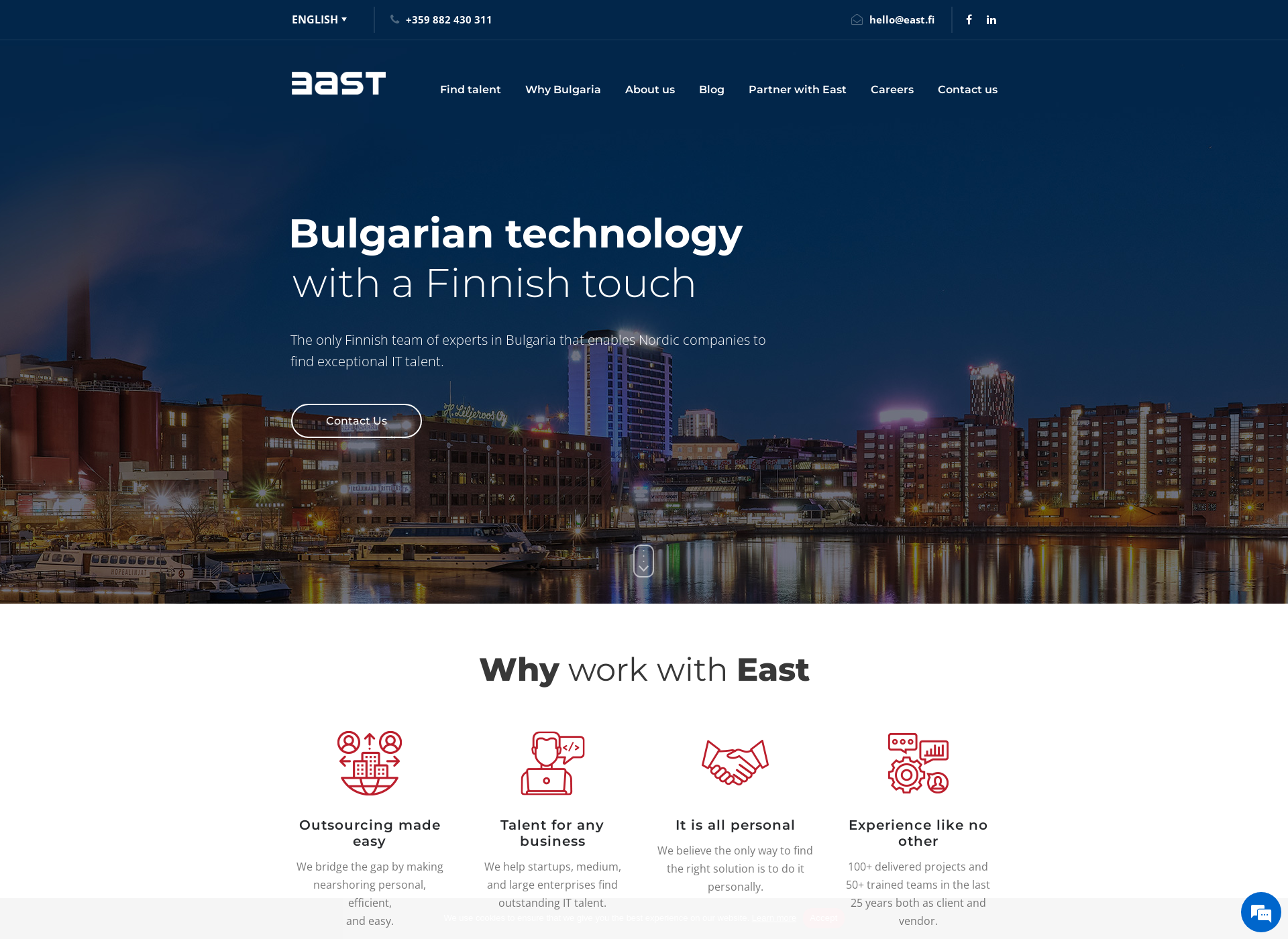 Screenshot for east.fi