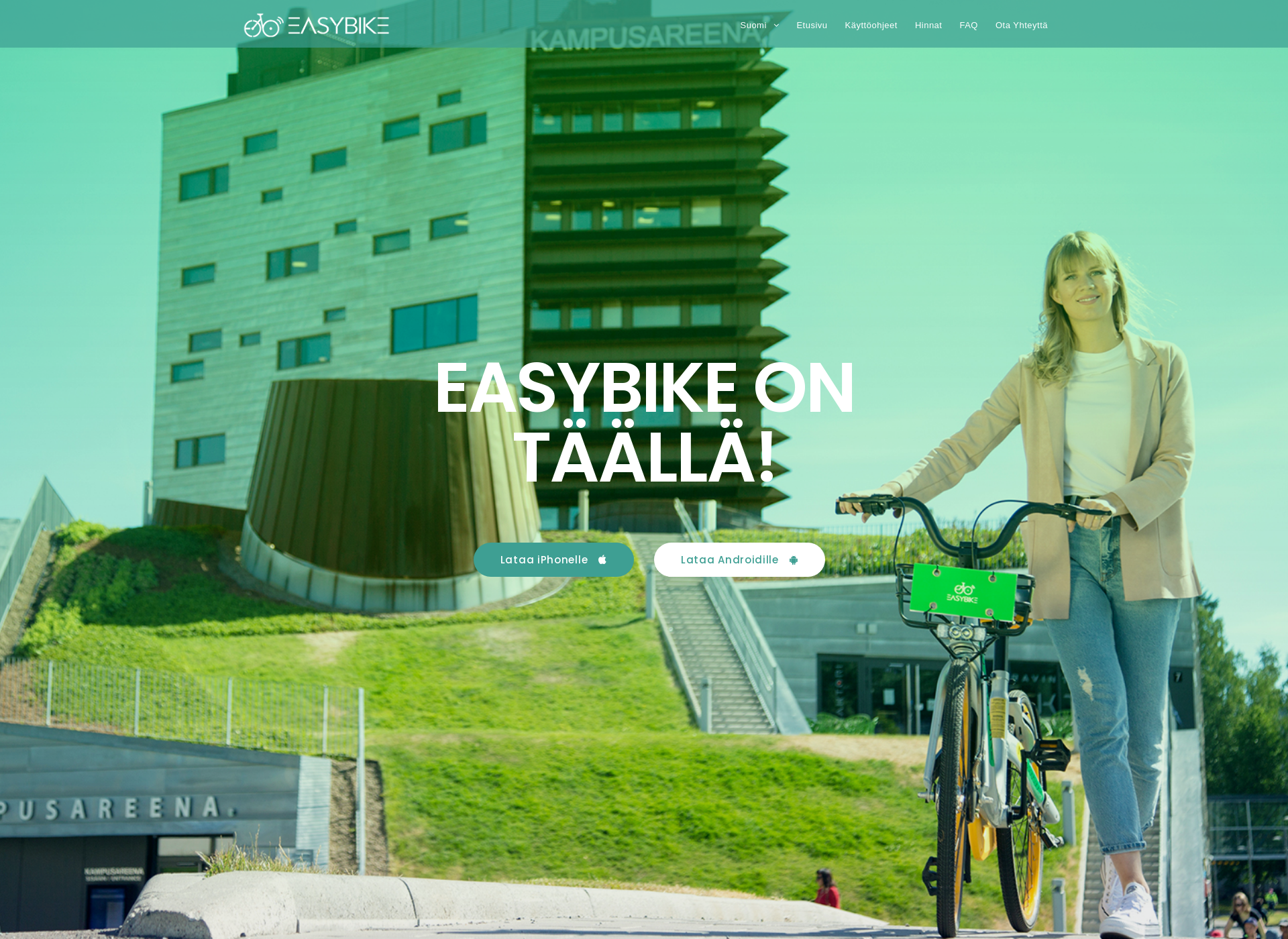 Skärmdump för easybike.fi