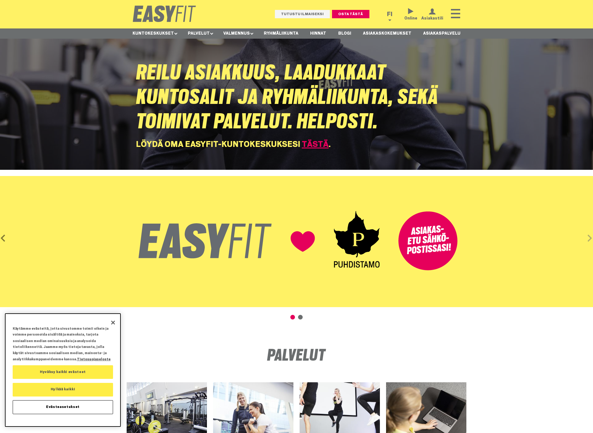 Screenshot for easyfit.fi