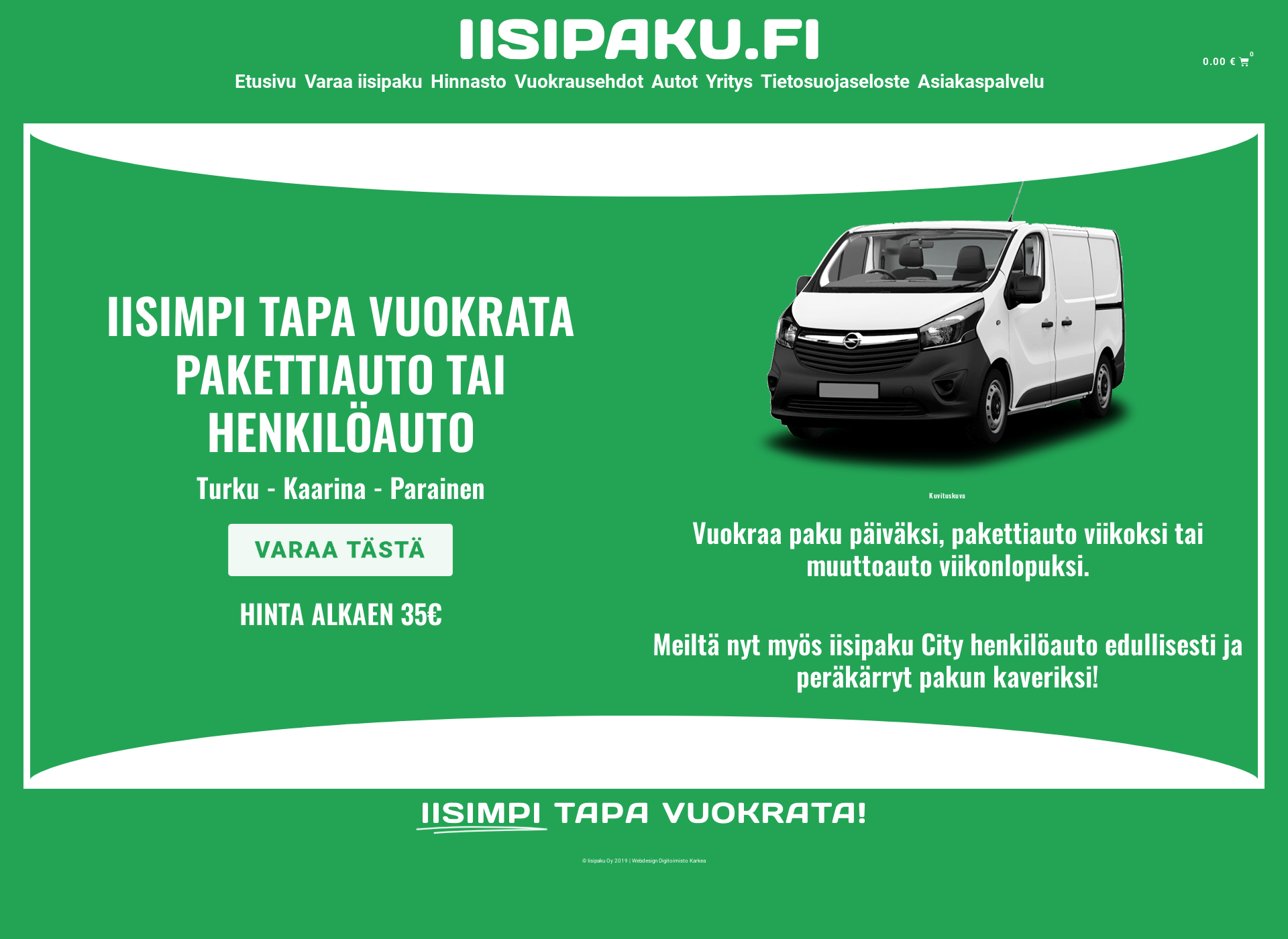 Screenshot for easyvan.fi