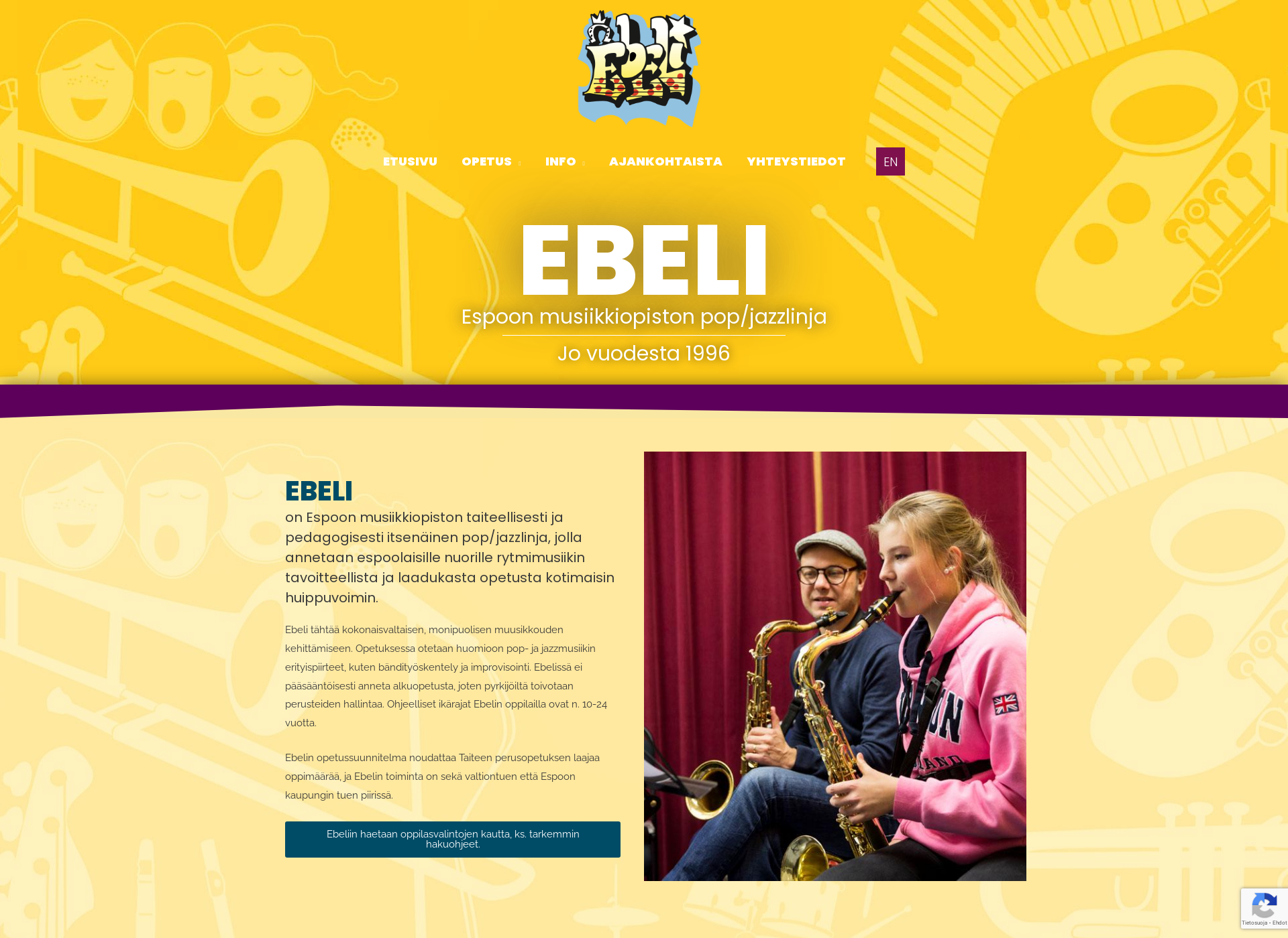 Skärmdump för ebeli.fi