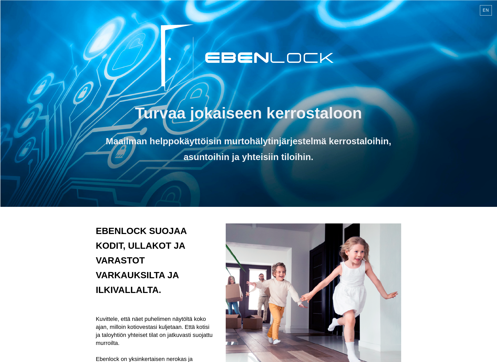 Skärmdump för ebenlock.fi