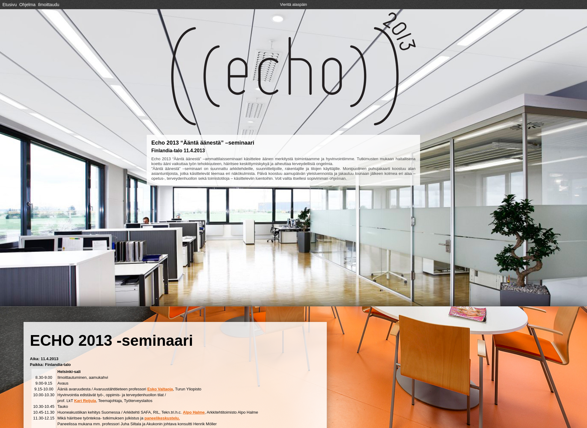 Screenshot for echoseminaari.fi