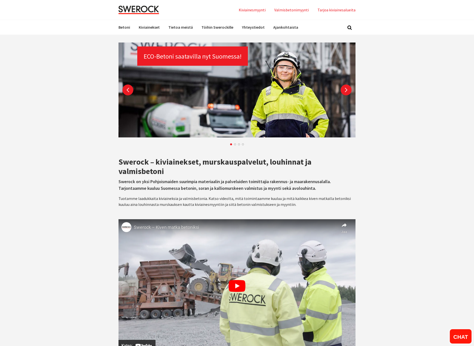 Skärmdump för ecobetong.fi