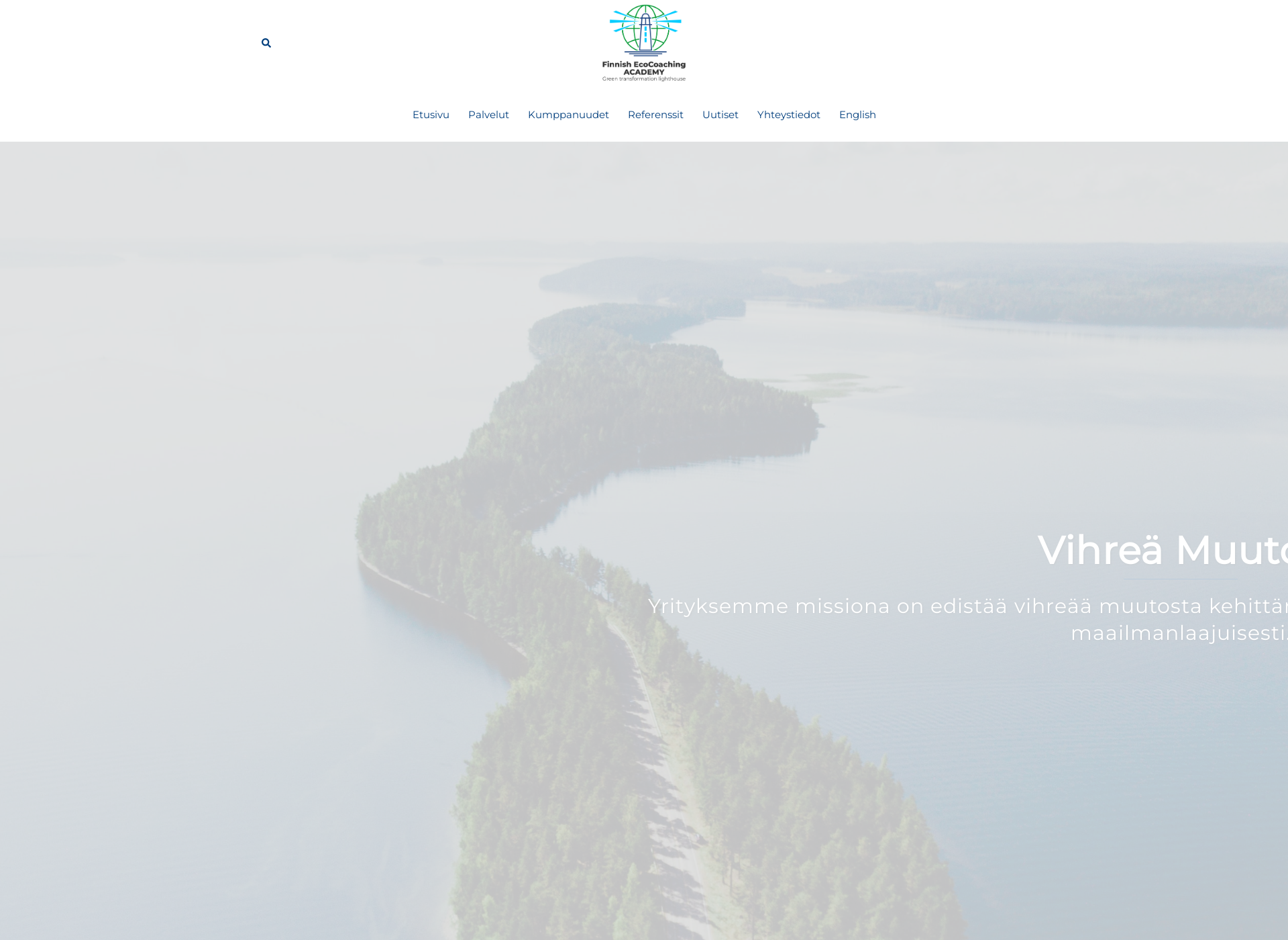 Skärmdump för ecocoaching.fi