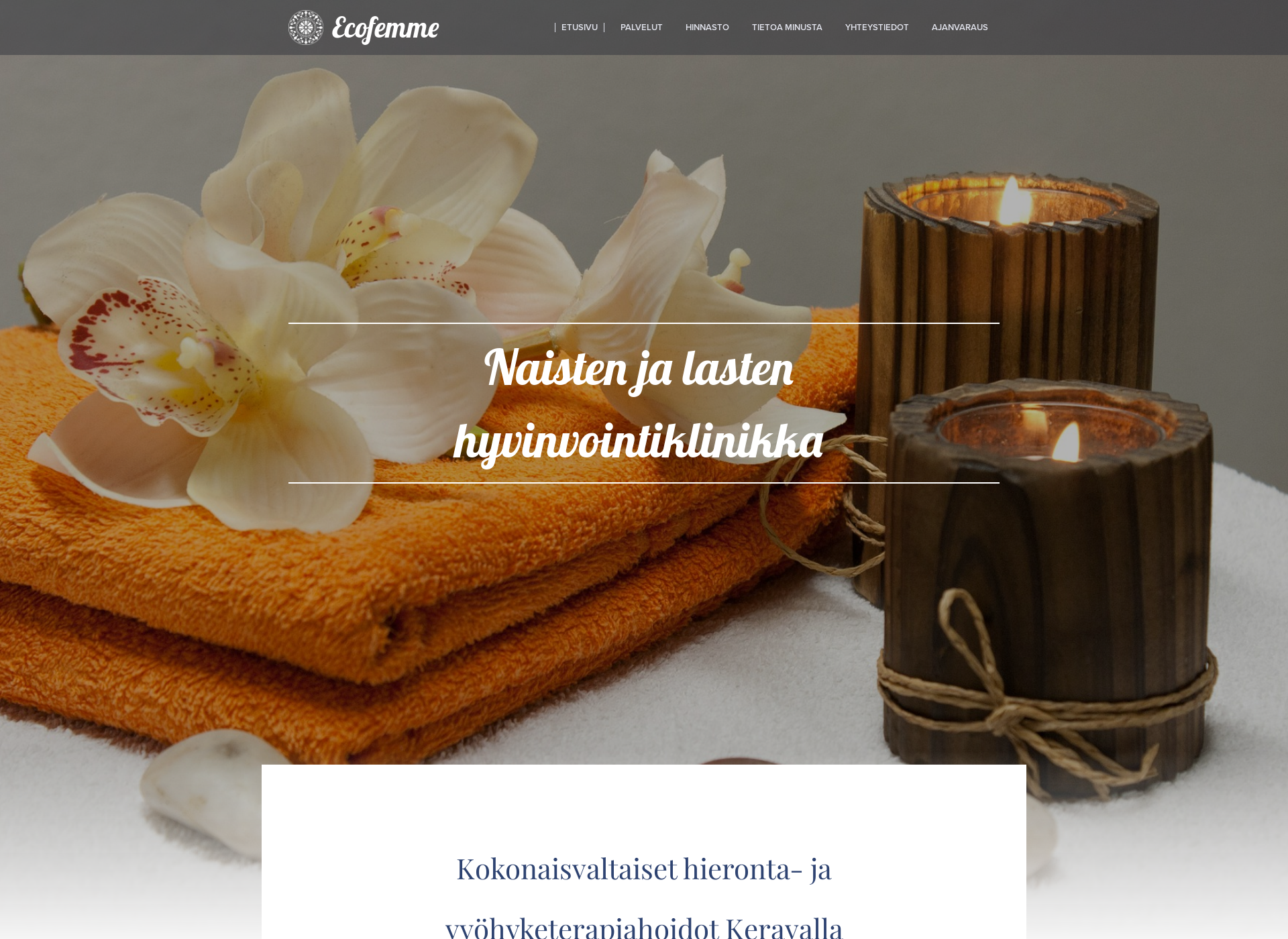 Skärmdump för ecofemme.fi