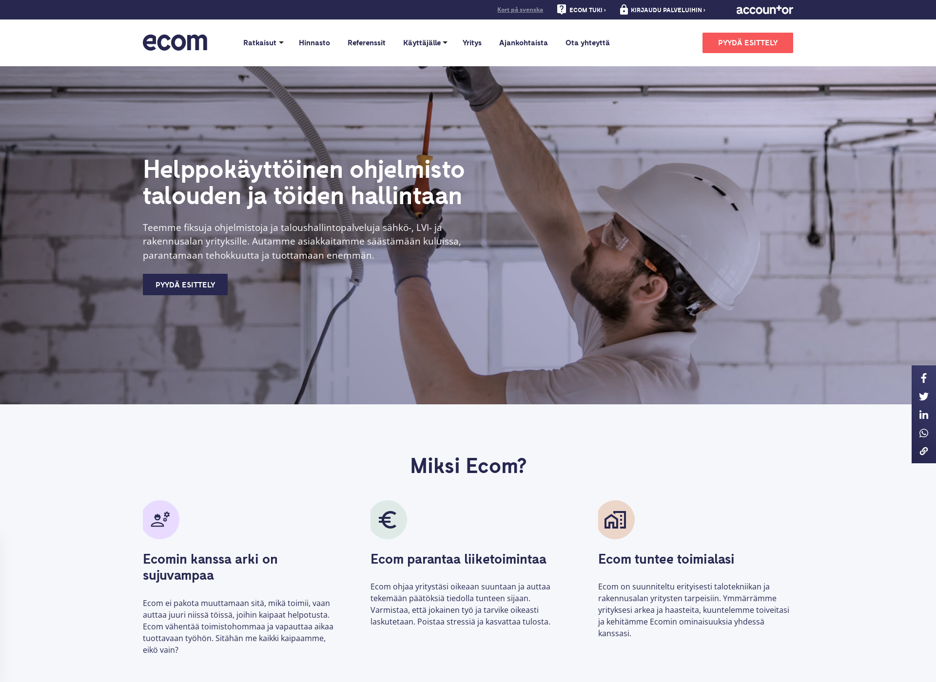 Screenshot for ecom.fi