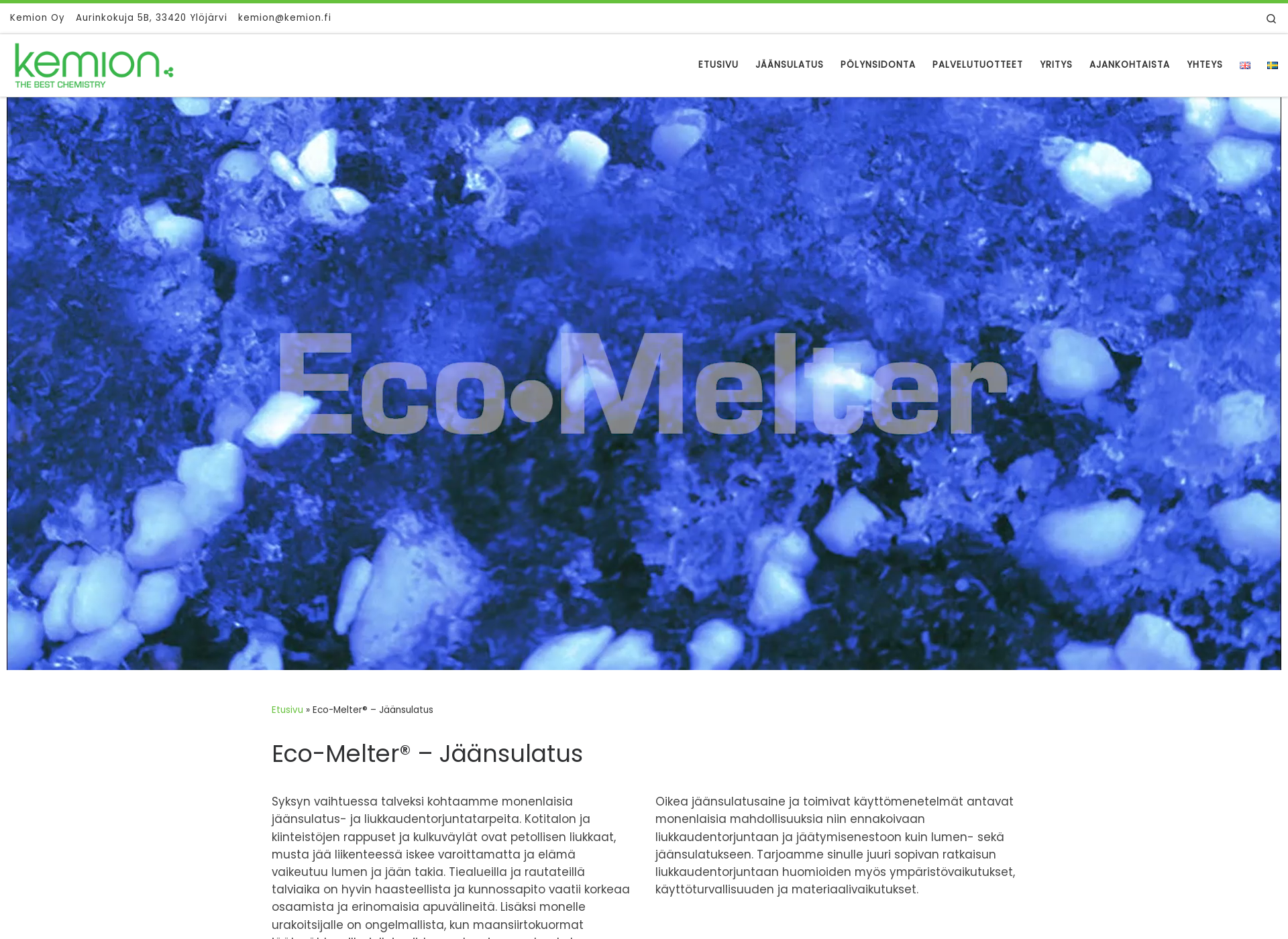 Skärmdump för ecomelter.fi