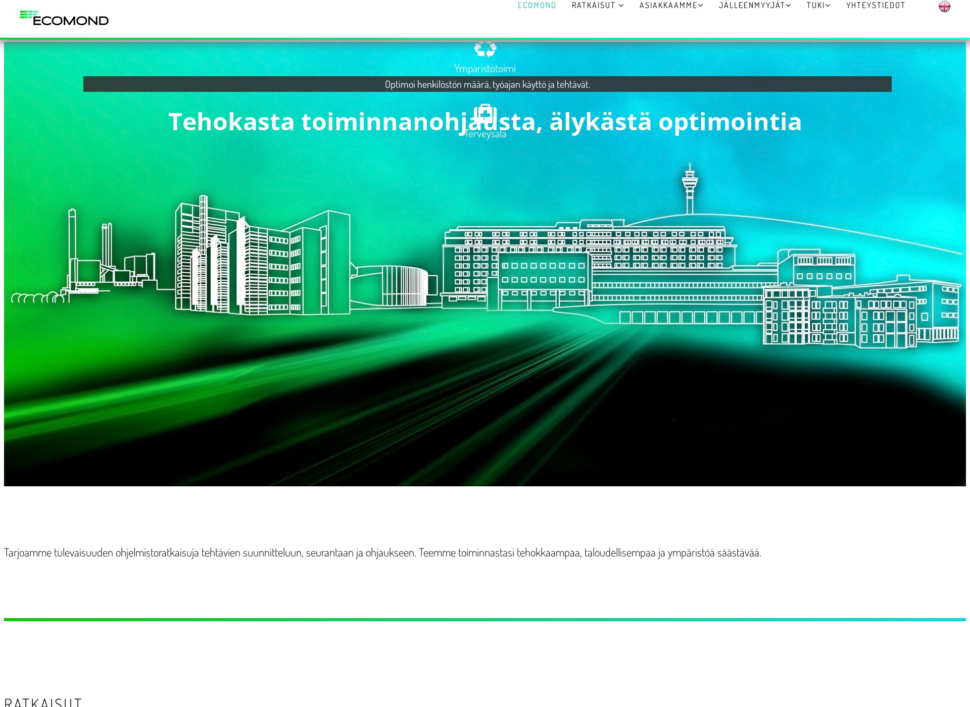 Skärmdump för ecomond.fi